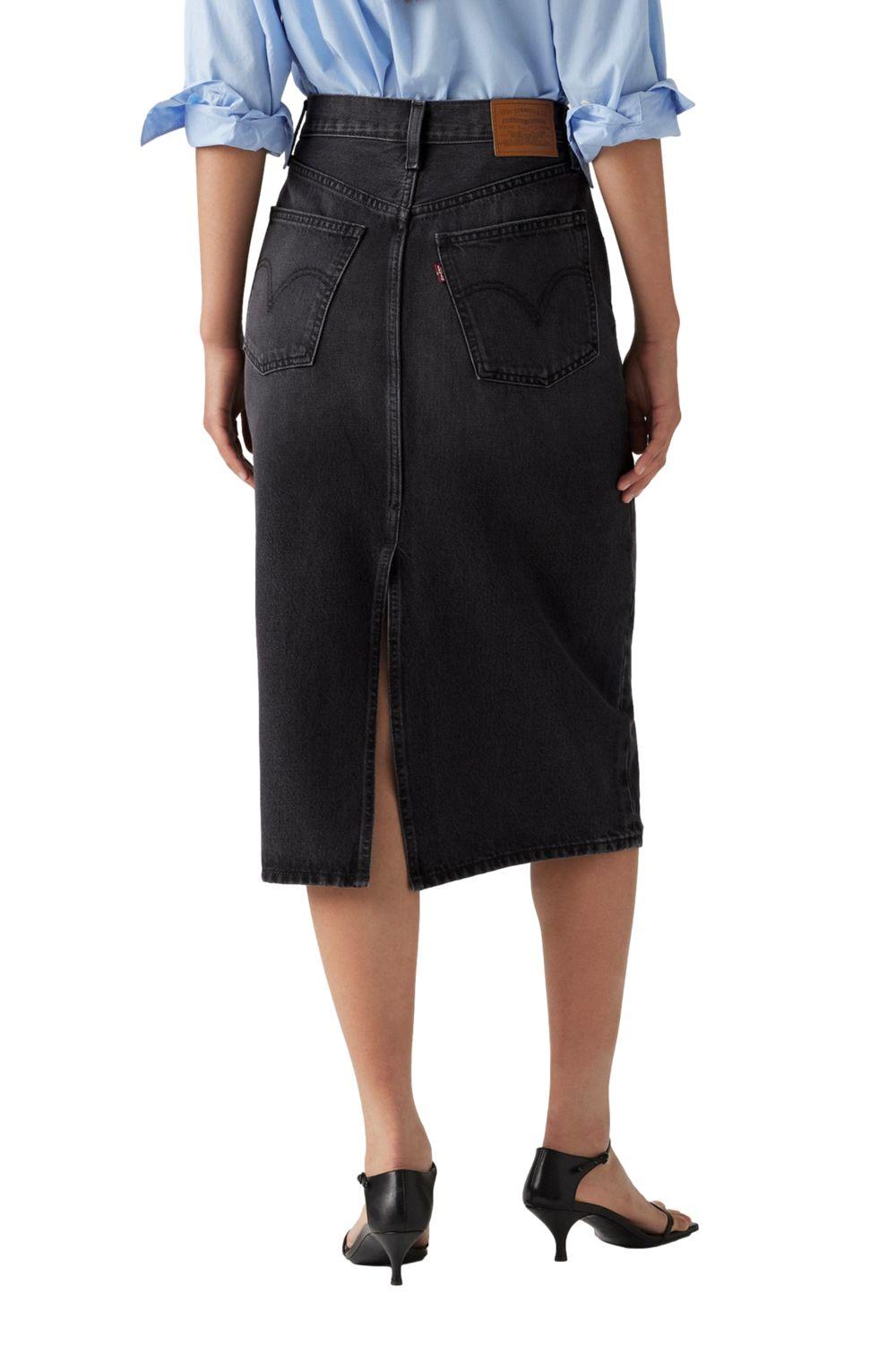 Falda Mujer Hr Back Slit Skirt Negro Levis 001VH-0004-2