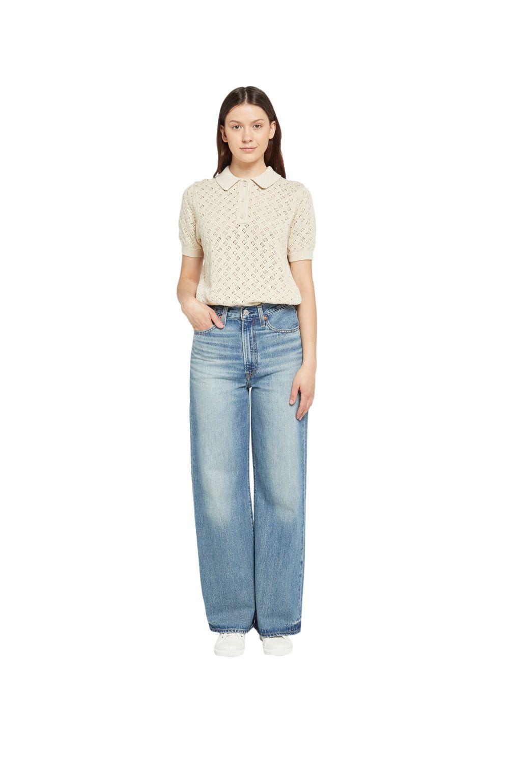 Jeans Mujer Ribcage Wide Leg Celeste Levis A6081-0022-3
