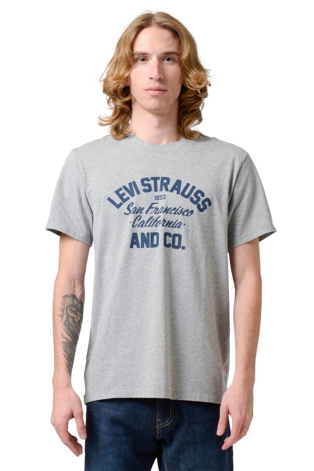 Polera Hombre Regular Fit Gráfica Gris Levis 22025-0000-0