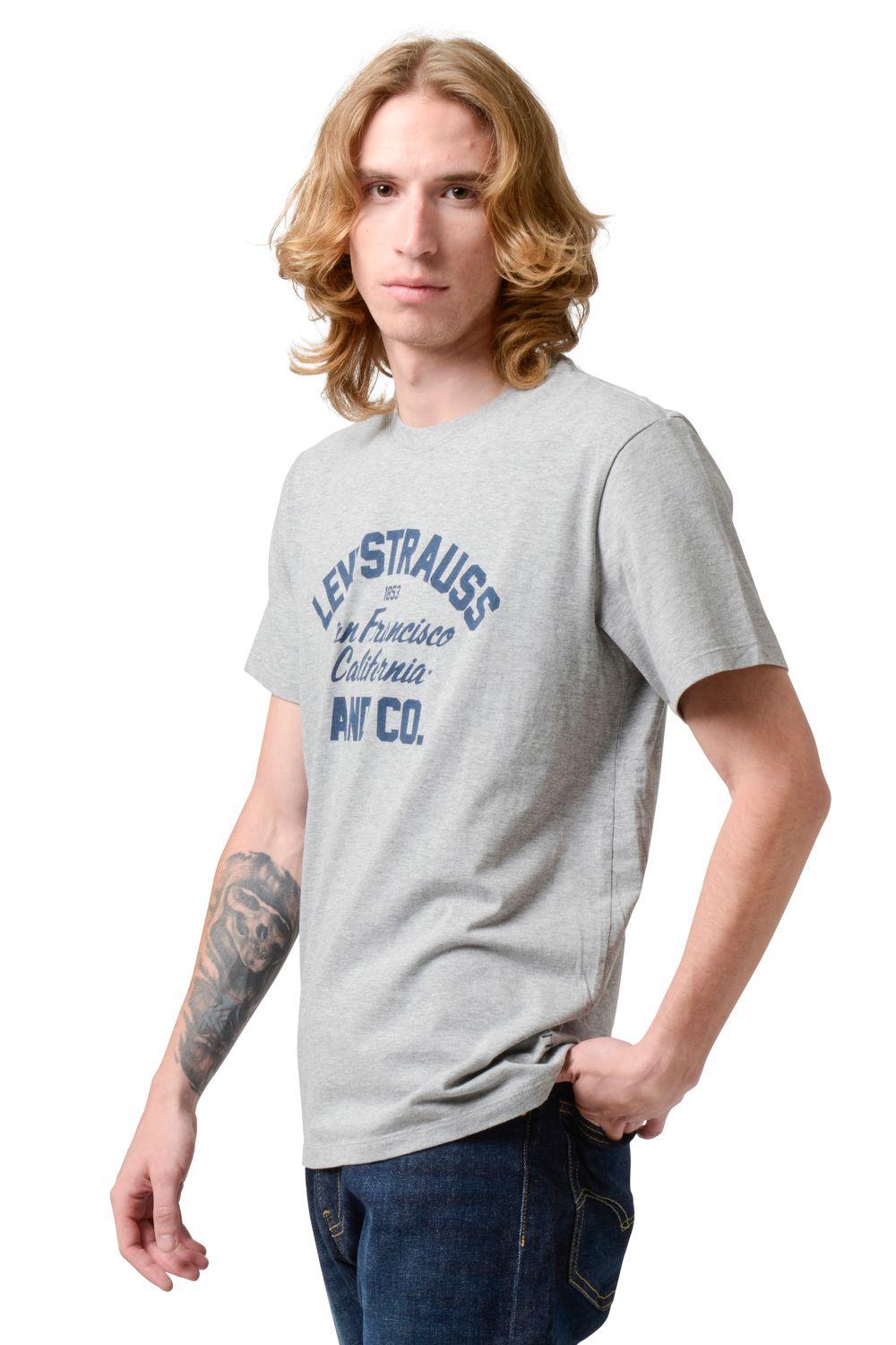 Polera Hombre Regular Fit Gráfica Gris Levis 22025-0000-1