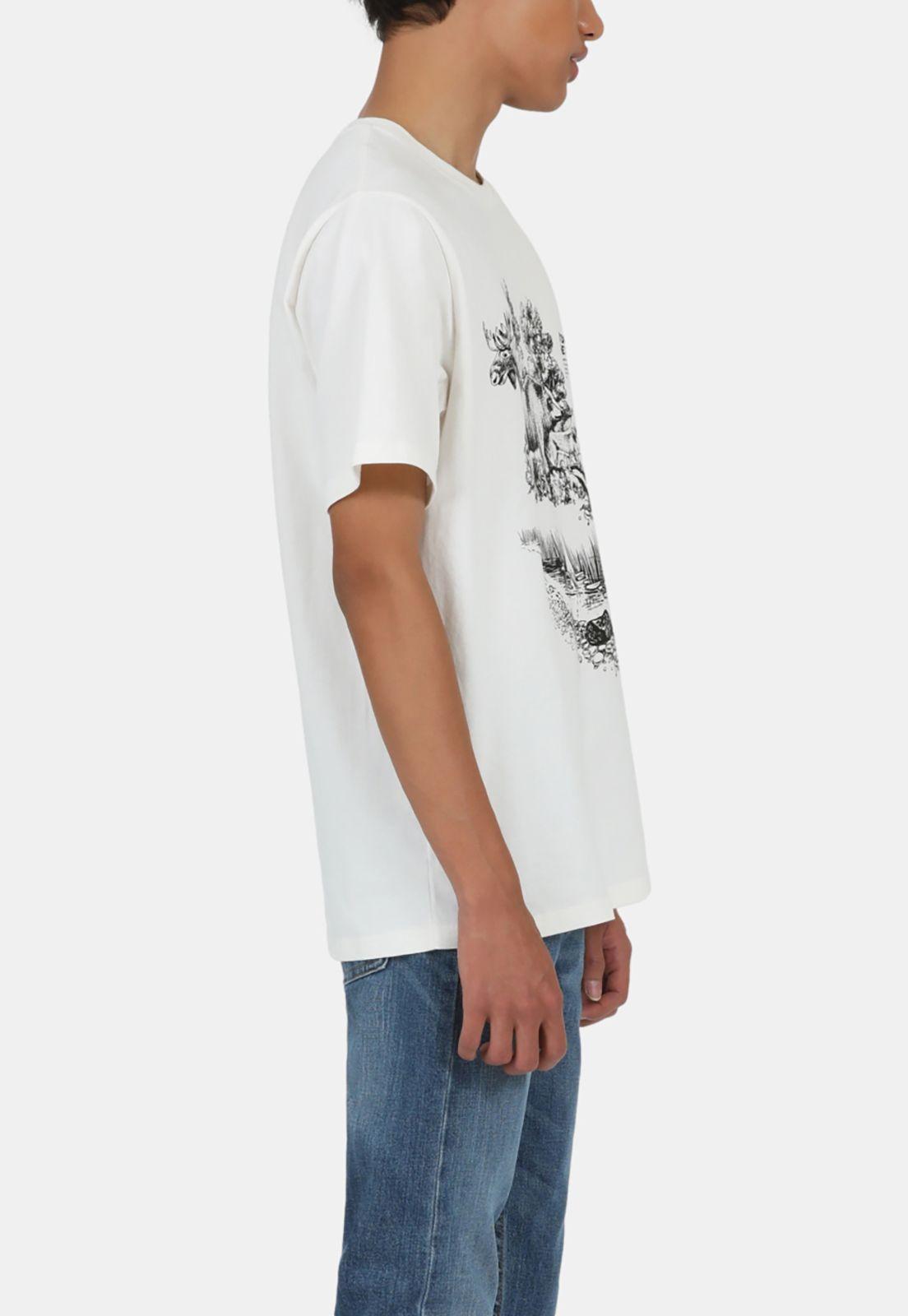 Polera Hombre Manga Corta Gráfica Blanco Levis 16143-0312-1