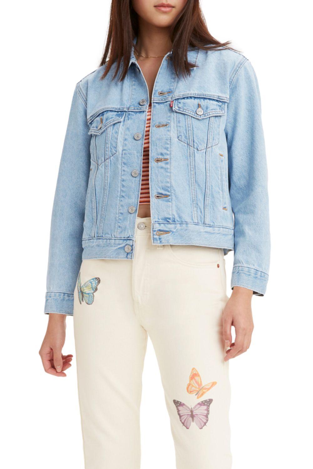 Chaqueta Mujer Ex-Boyfriend Trucker Azul Claro Levis 29944-0199-0