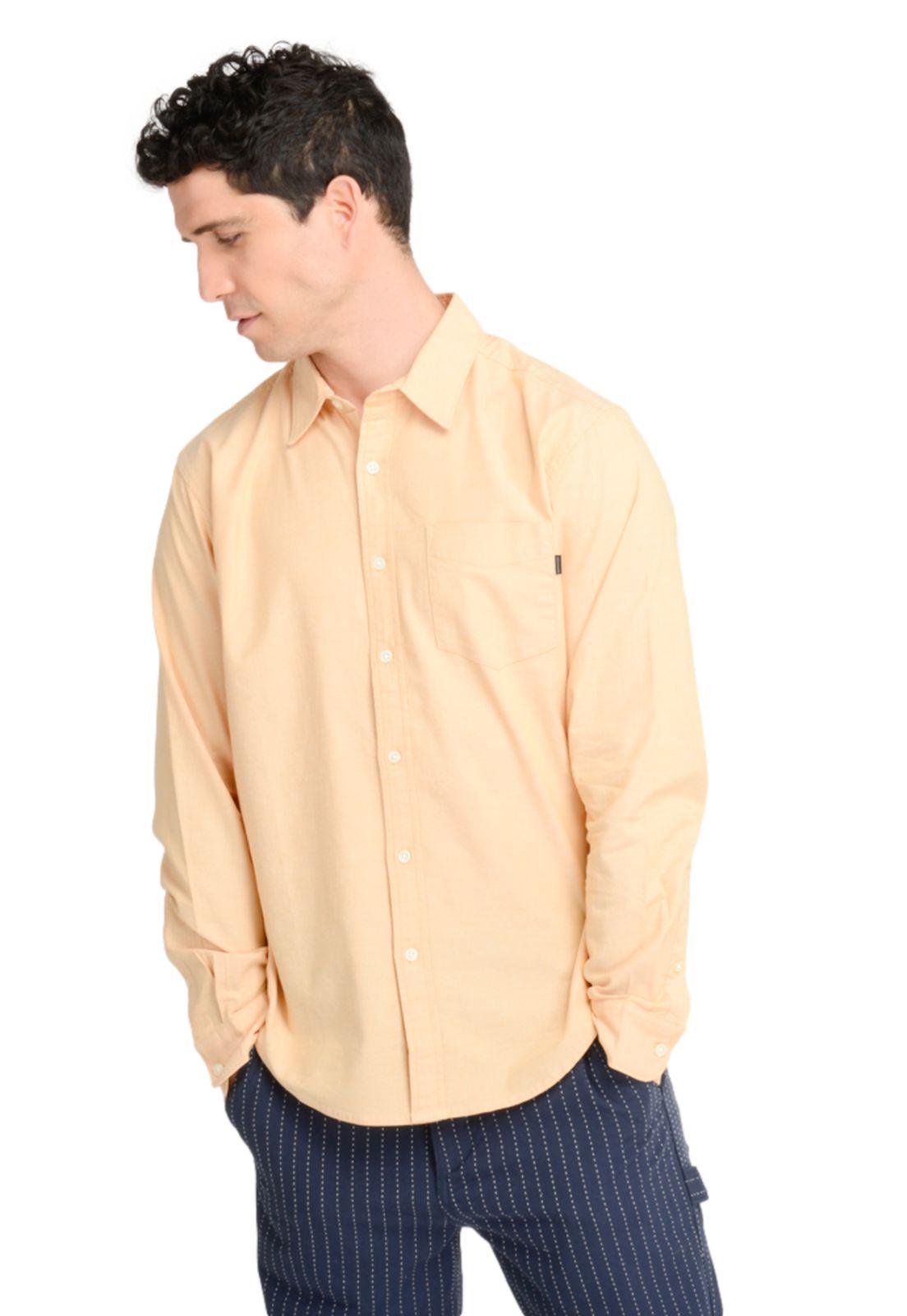 Camisa Hombre Oxford Regular Fit Golden Apricot-1
