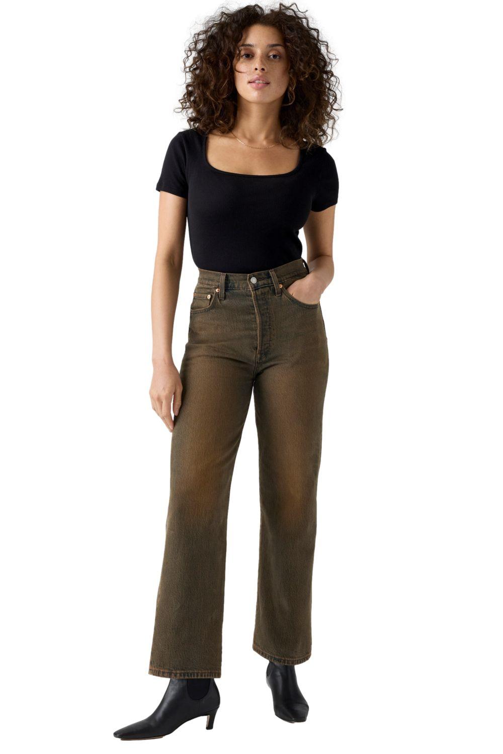 Jeans Mujer Ribcage Straight Ankle Café Levis 72693-0273-0