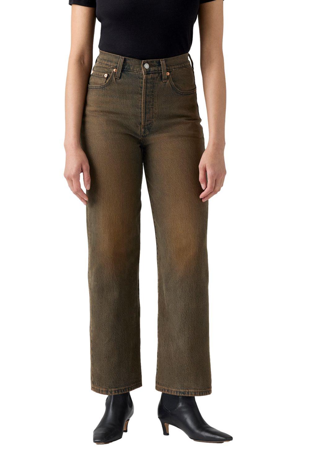 Jeans Mujer Ribcage Straight Ankle Café Levis 72693-0273-1