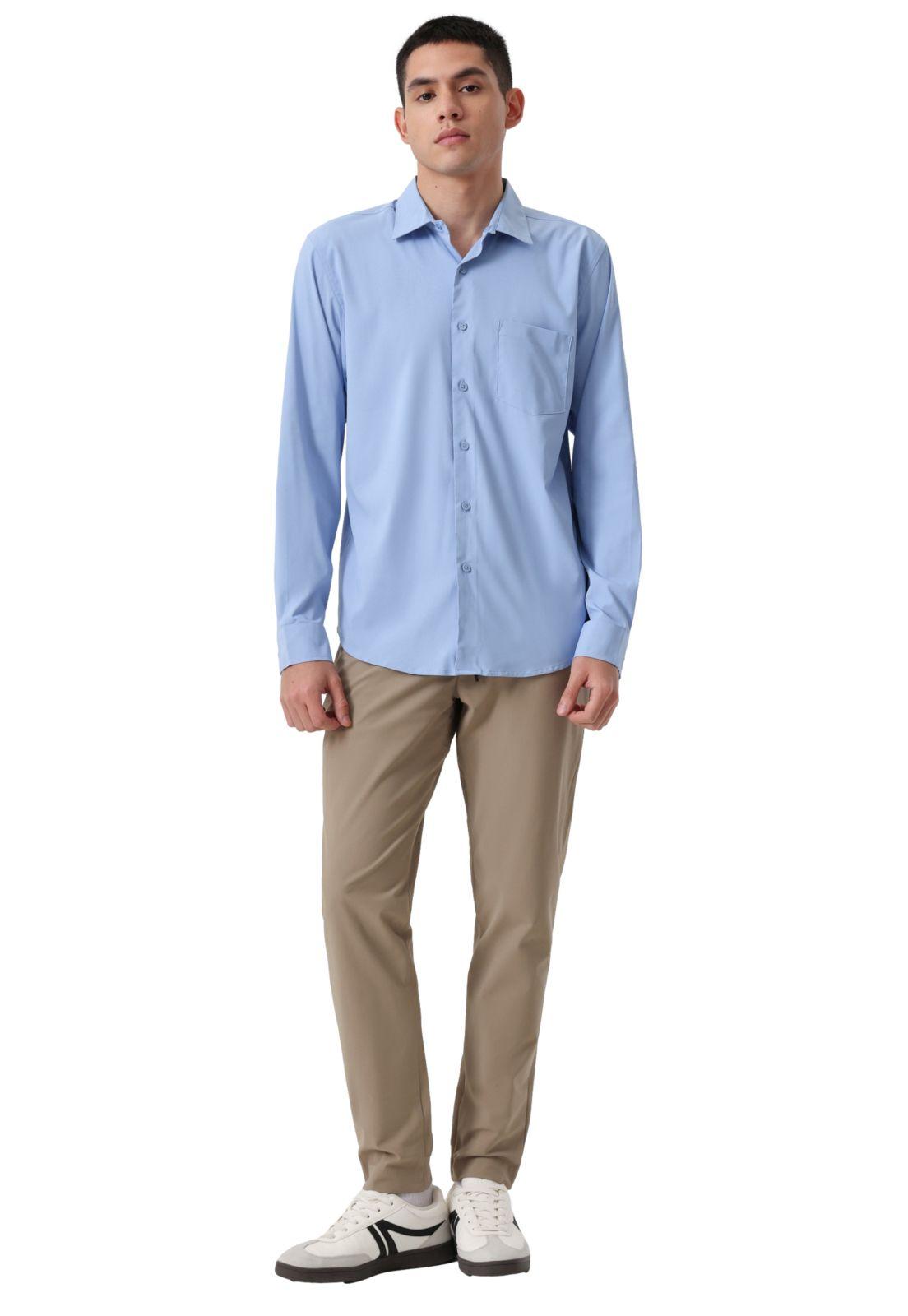 Camisa Hombre Go LS Regular Fit Azul 003H6-0001-3