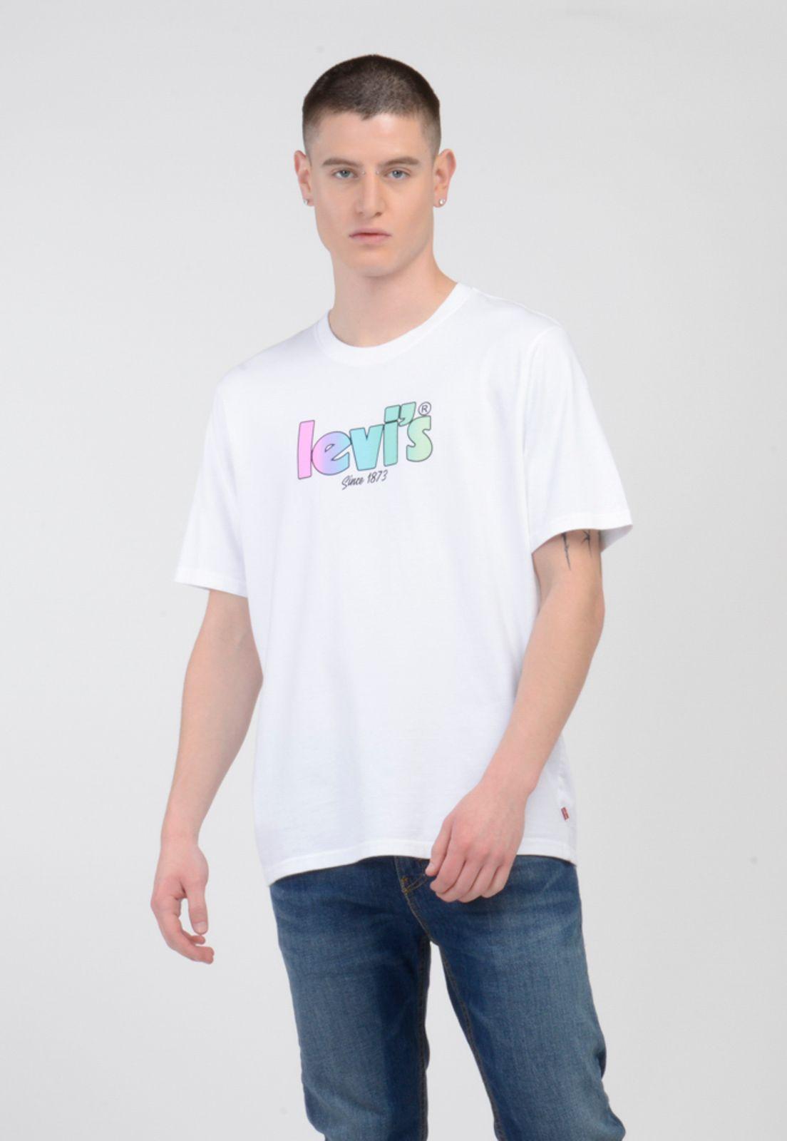 Polera Hombre Lisa Logo color Blanca Levis 16143-0161-0
