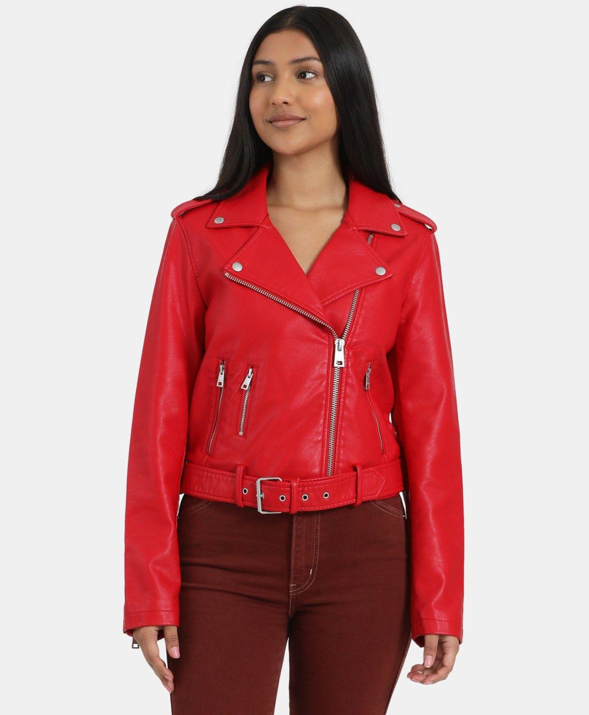 Chaqueta Mujer Belted Moto Rojo Levis 59544-0160-1