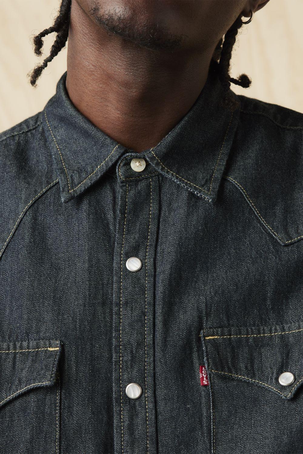 Camisa Hombre Regular Fit Clásica Bolsillo Azul Oscuro Levis 85745-0002-2