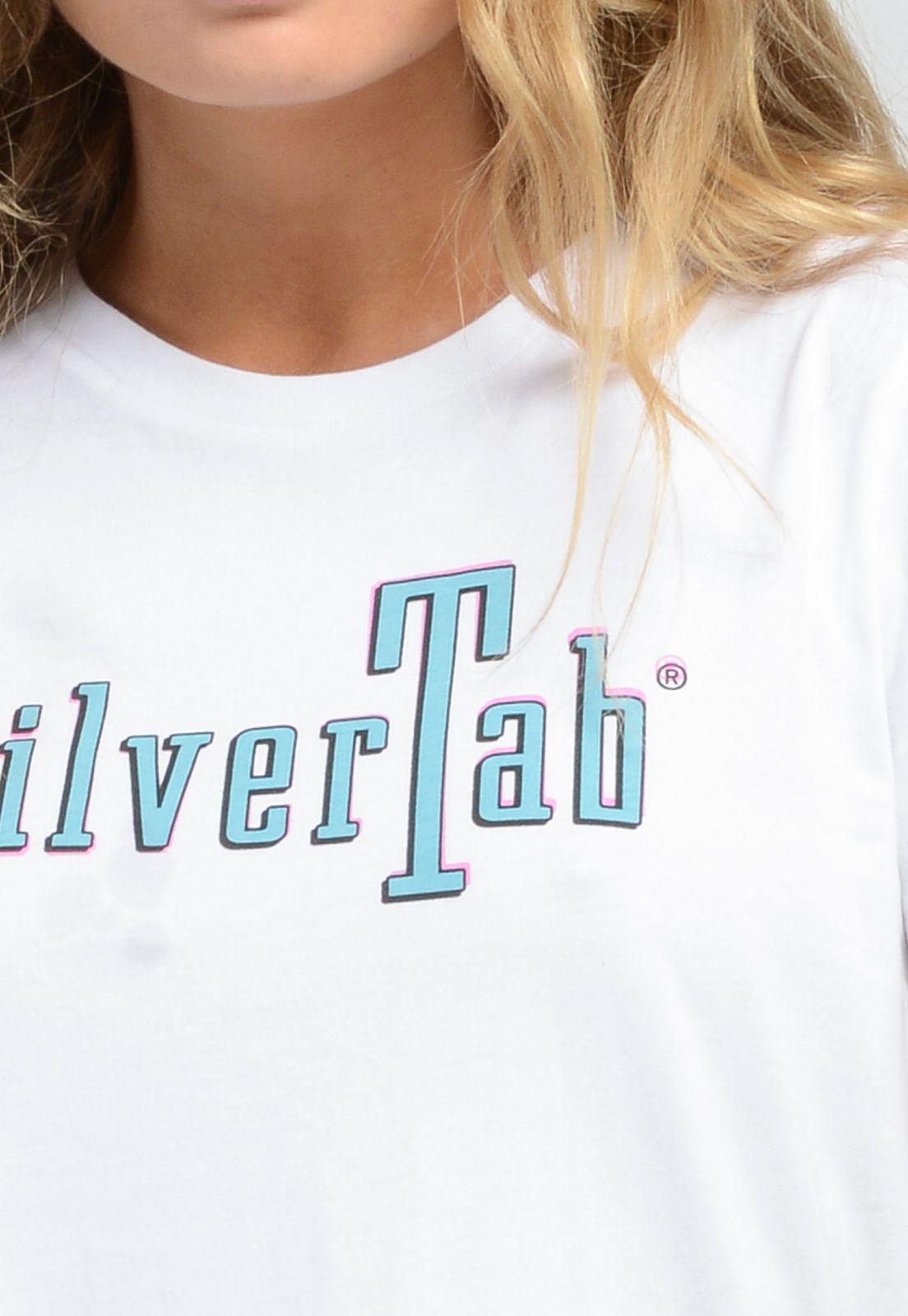 Polera Mujer Lisa con Logo Blanca Silvertab Levis 17369-1911-2