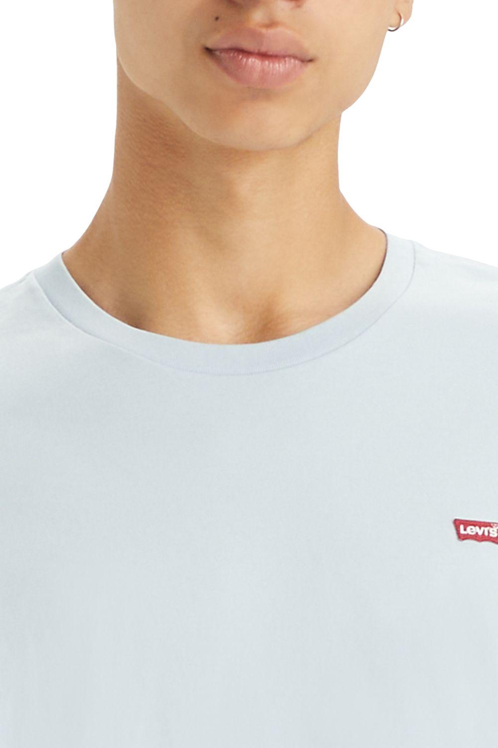 Polera Hombre Cuello Redondo Lisa Azul Levis 56605-0206-2