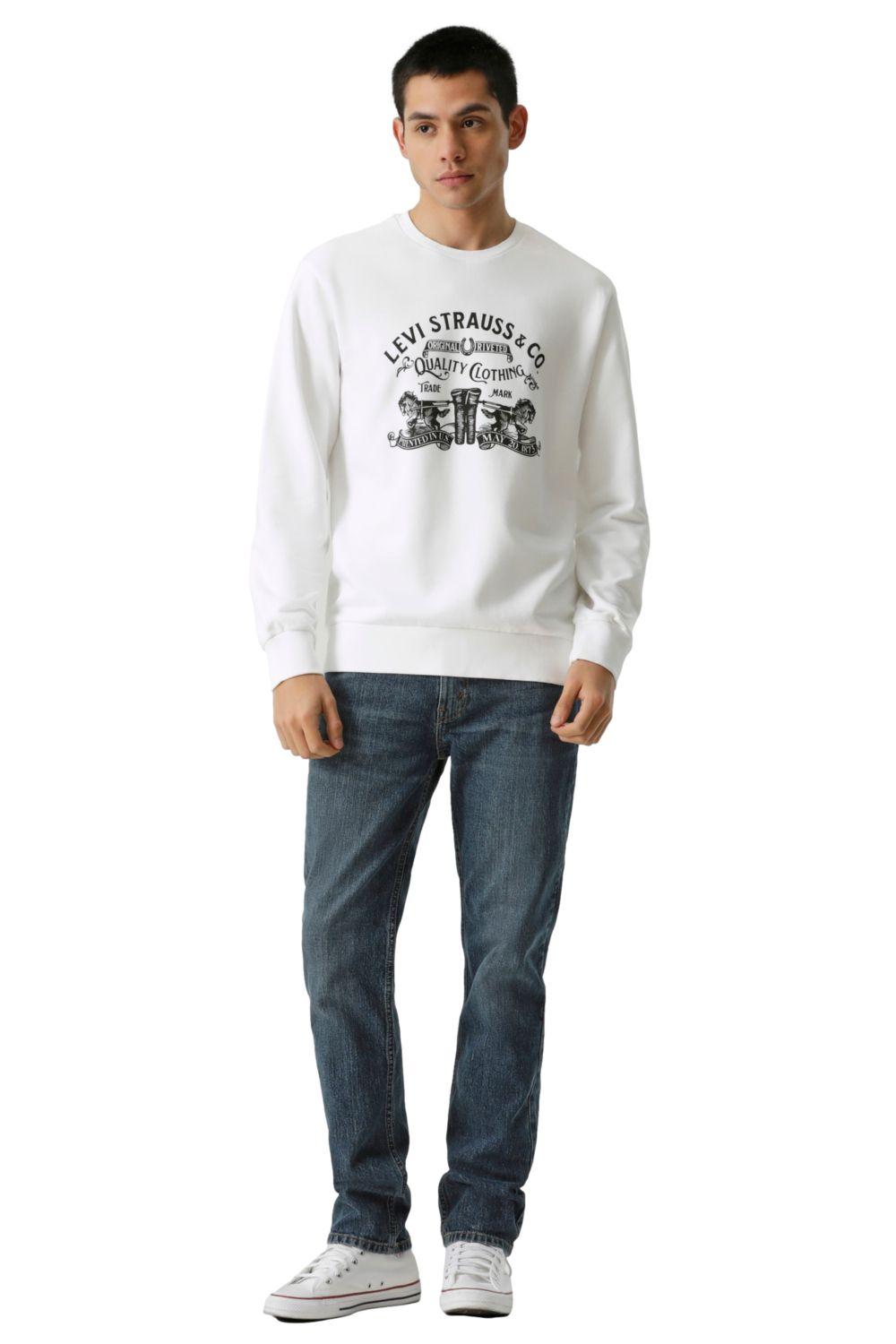 Polerón Hombre Standard Graphic Crew Blanco Levis 38423-0128-3