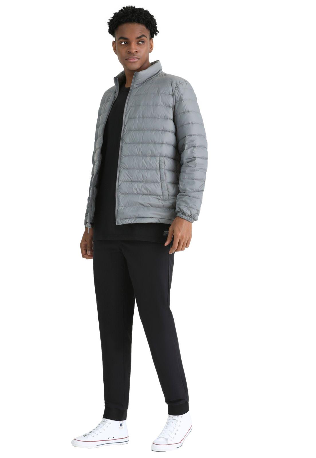 Parka Hombre Packable Regular Fit Gris-3