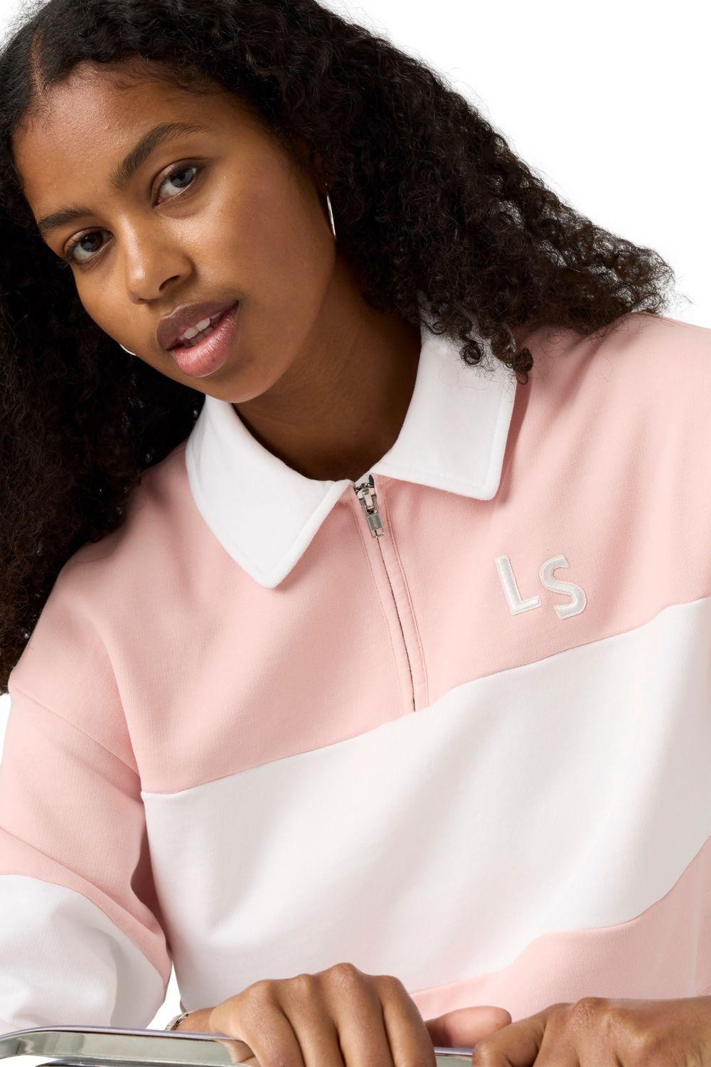 Polerón Mujer Banks 1/4 Zip Rosado Levis 003QM-0002-3