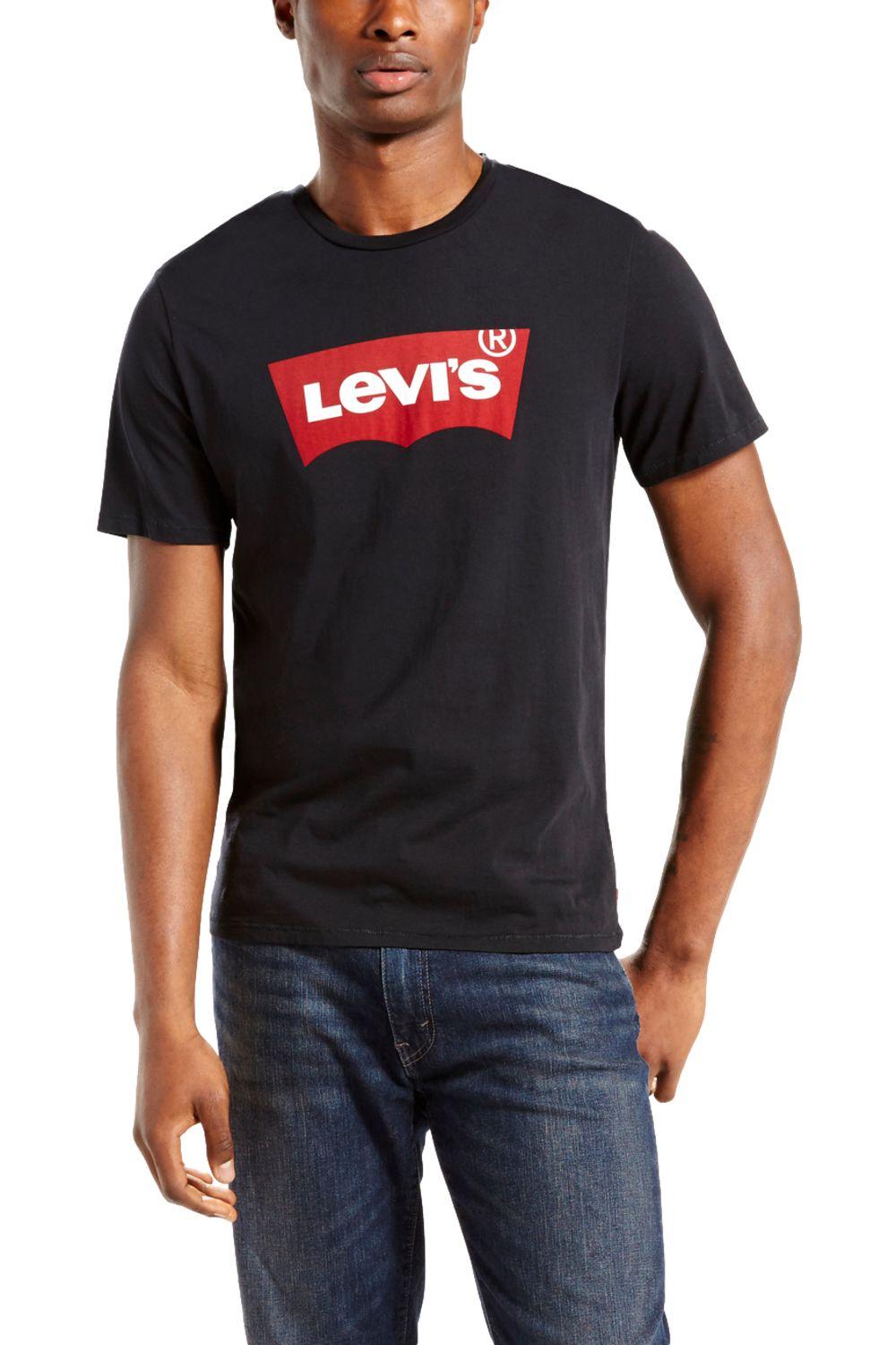 Polera Hombre Regular Fit Lisa Logo Negro Levis 17783-0137-0