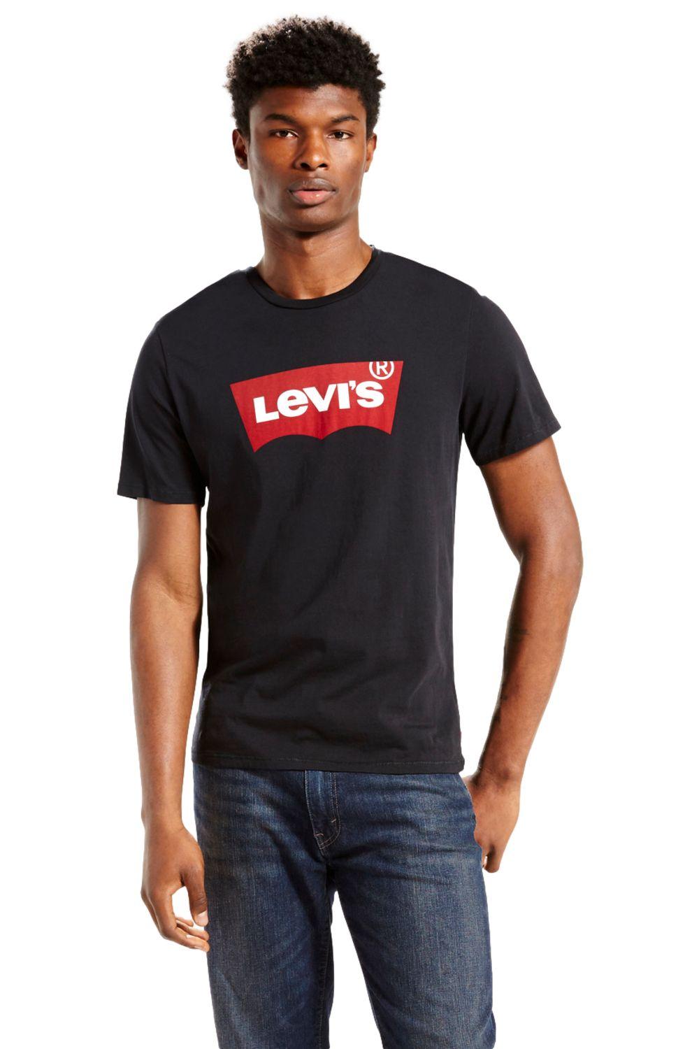 Polera Hombre Regular Fit Lisa Logo Negro Levis 17783-0137-2