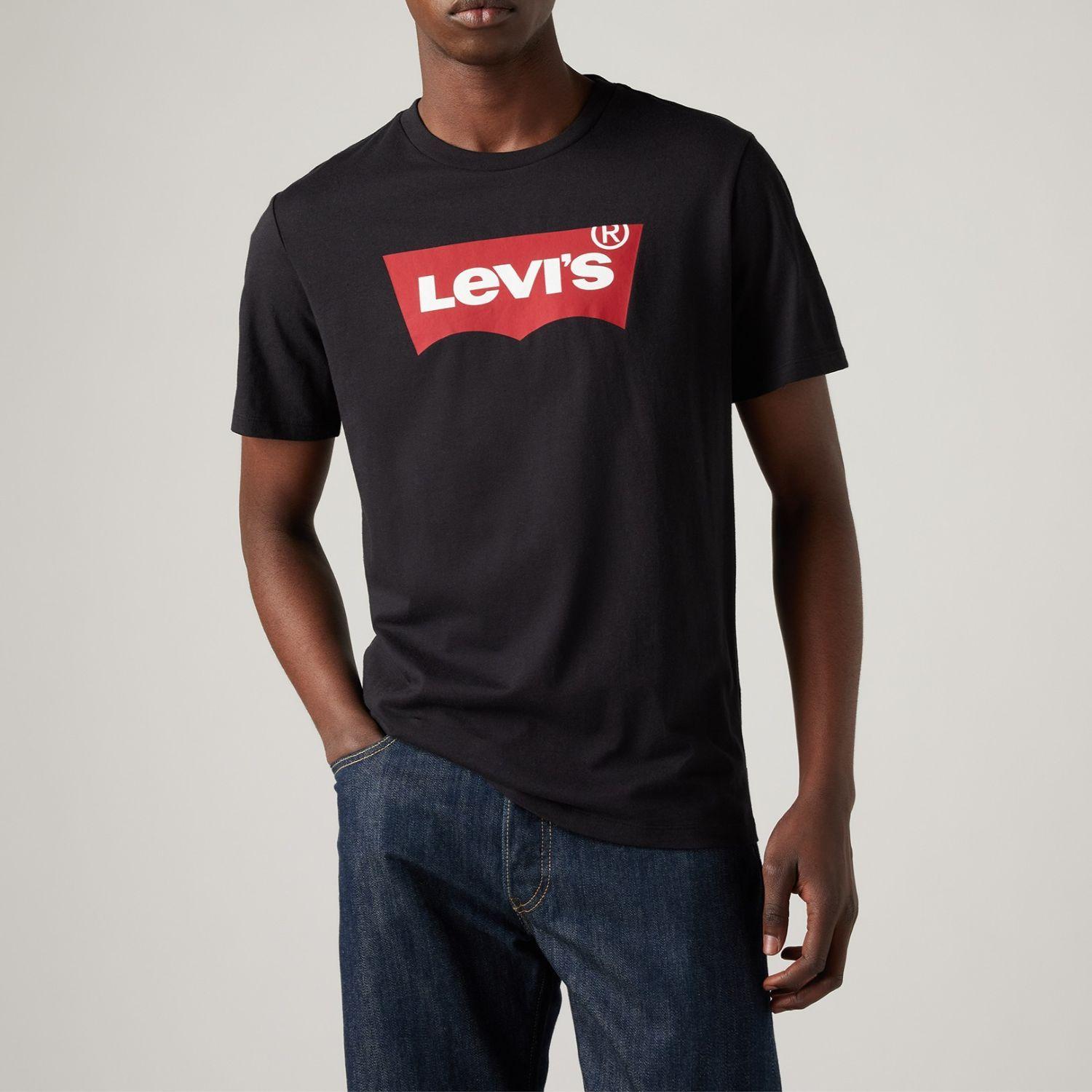 Polera Hombre Regular Fit Logo Negro Levis 17783-0137-2