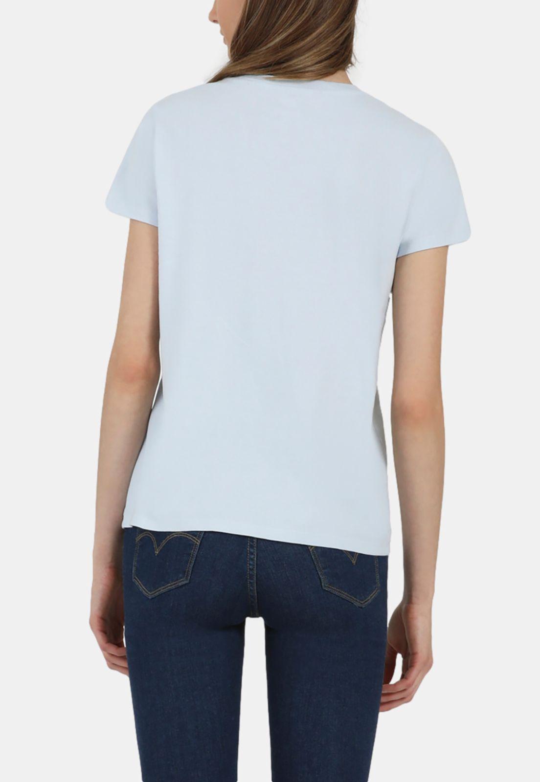 Polera Mujer Lisa con Logo Celeste Levis 17369-1914-2