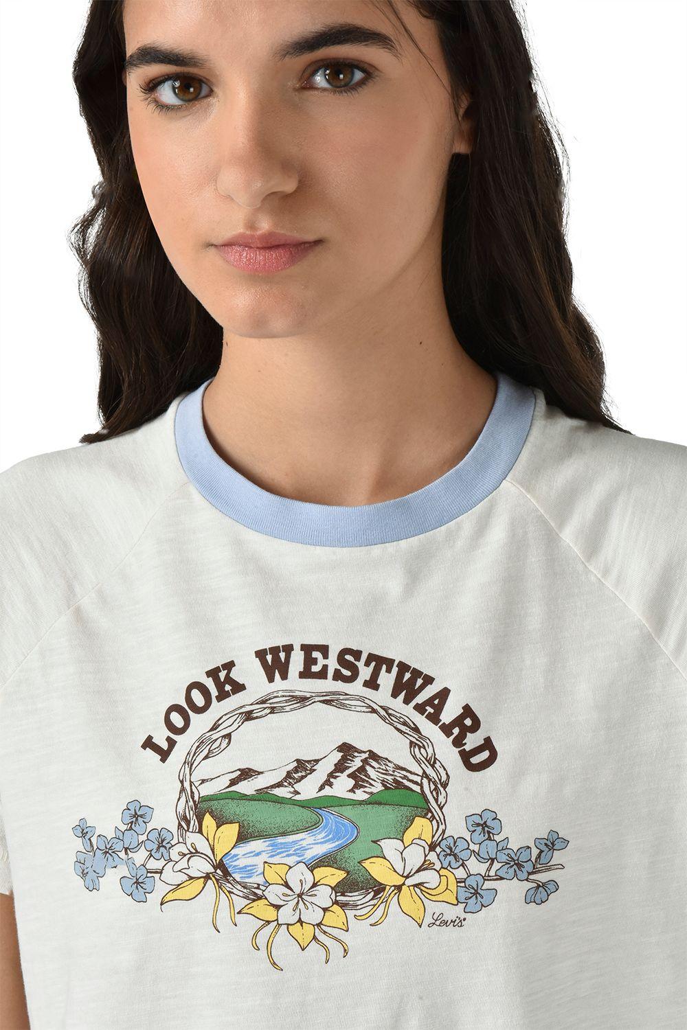 Polera Mujer Graphic Game Day Tee Blanco Levis A8809-0019-3