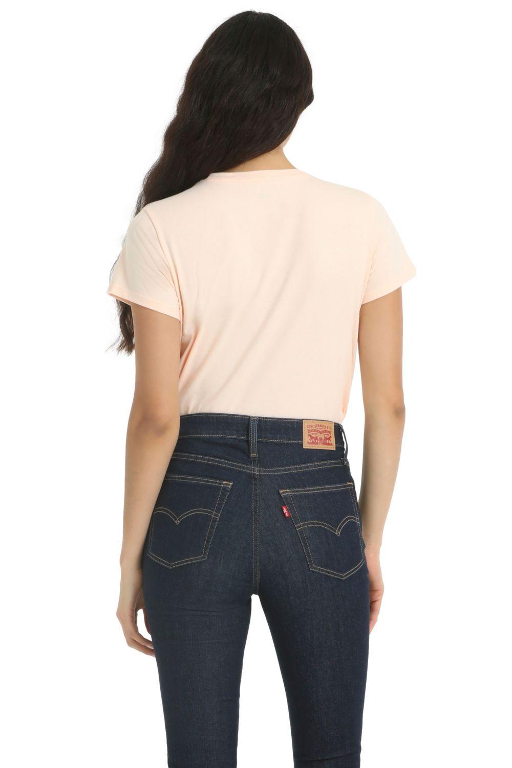 Polera Mujer Lisa Logo Rosado Levis 17369-2727-2