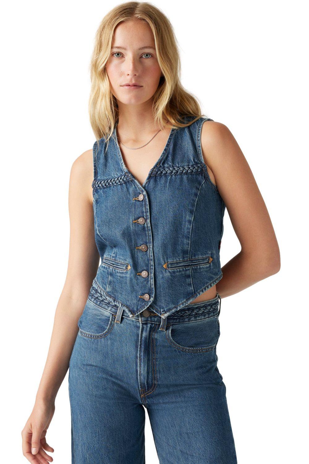 Chaqueta Mujer Braided Vest Azul Levis 001WQ-0000-2