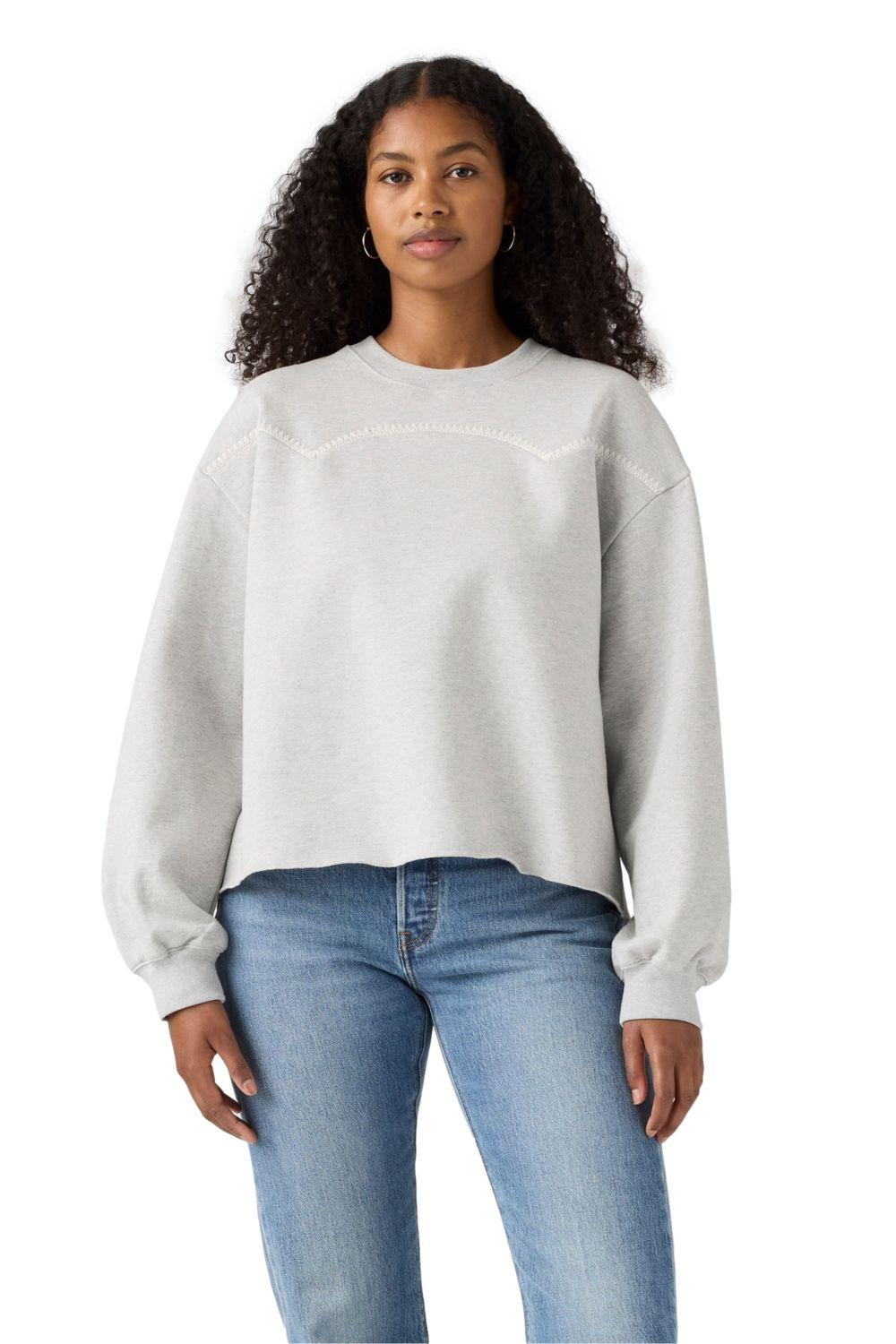 Polerón Mujer Leo Novelty Crew Gris Levis 003OG-0003-0