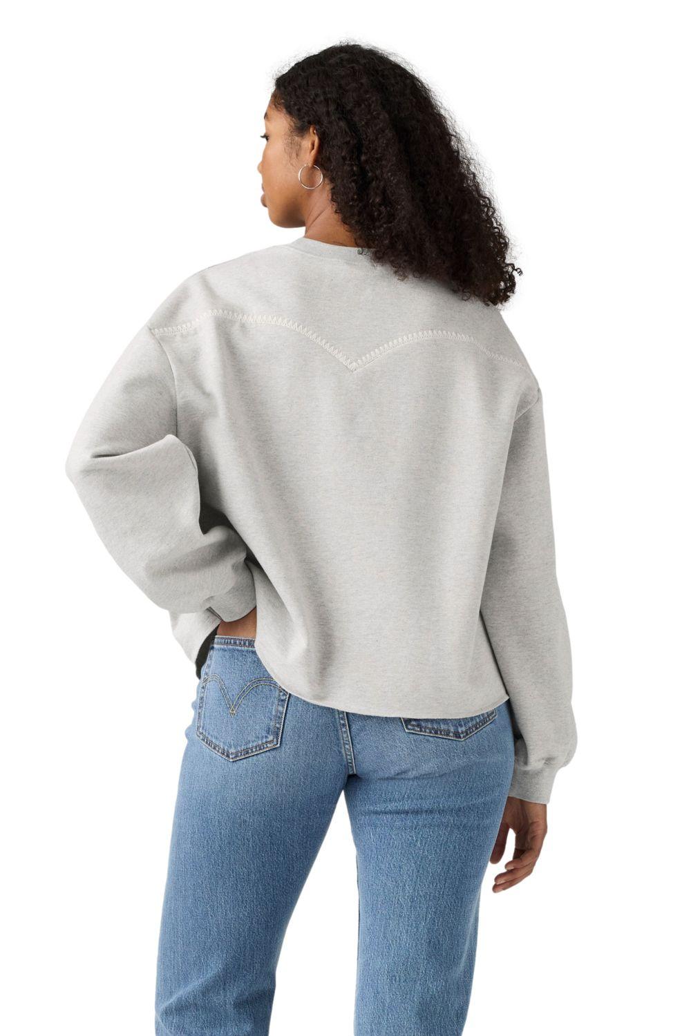 Polerón Mujer Leo Novelty Crew Gris Levis 003OG-0003-1