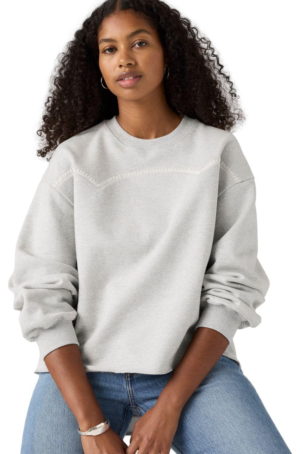 Polerón Mujer Leo Novelty Crew Gris Levis 003OG-0003-2