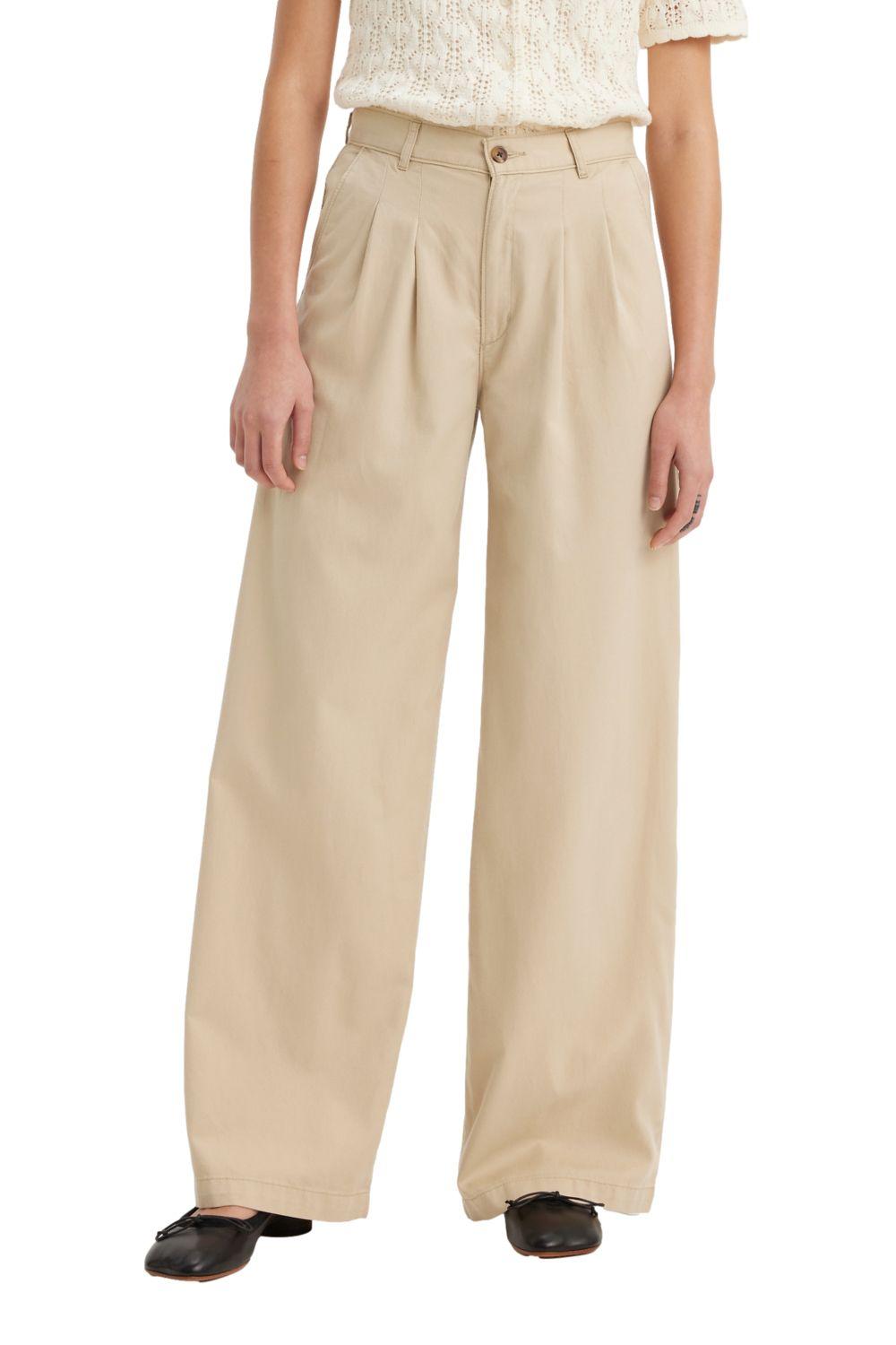 Jeans Mujer Pleated Wideleg Trouser Blanco Levis A7535-0002-0