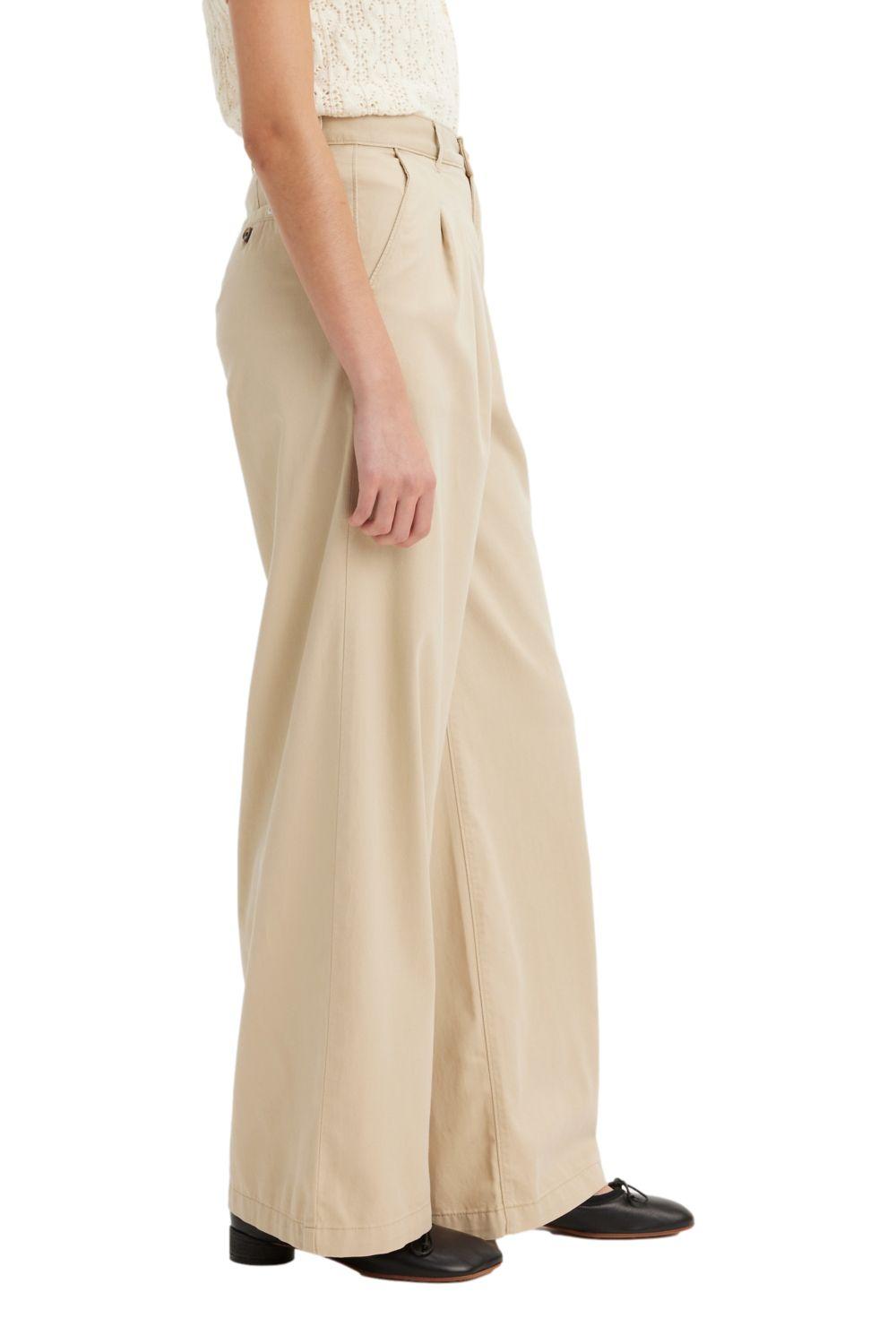 Jeans Mujer Pleated Wideleg Trouser Blanco Levis A7535-0002-1