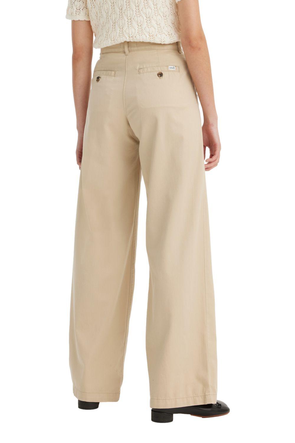Jeans Mujer Pleated Wideleg Trouser Blanco Levis A7535-0002-2