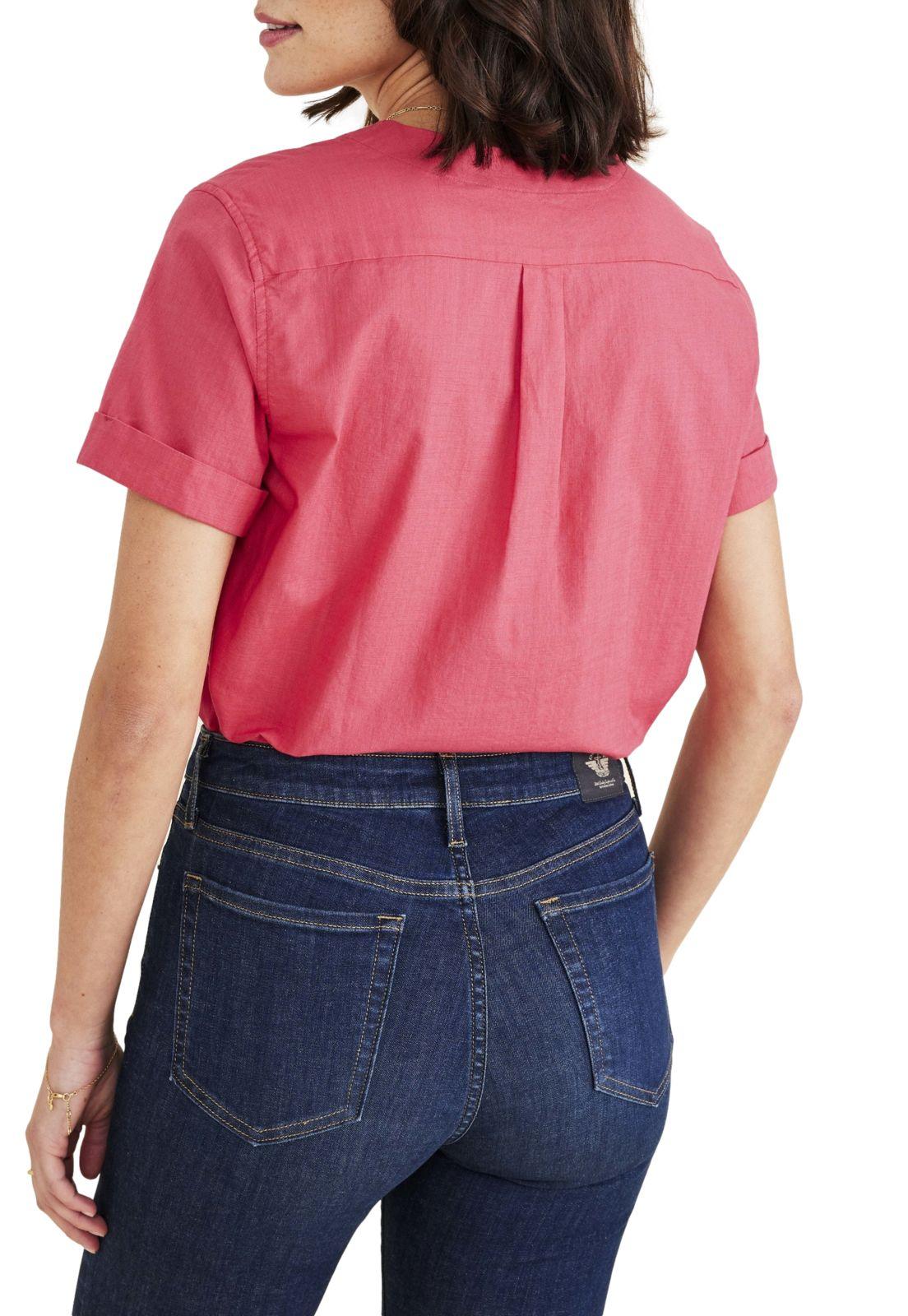 Blusa Mujer V Neck Button Up Regular Fit Roja A4269-0008-2