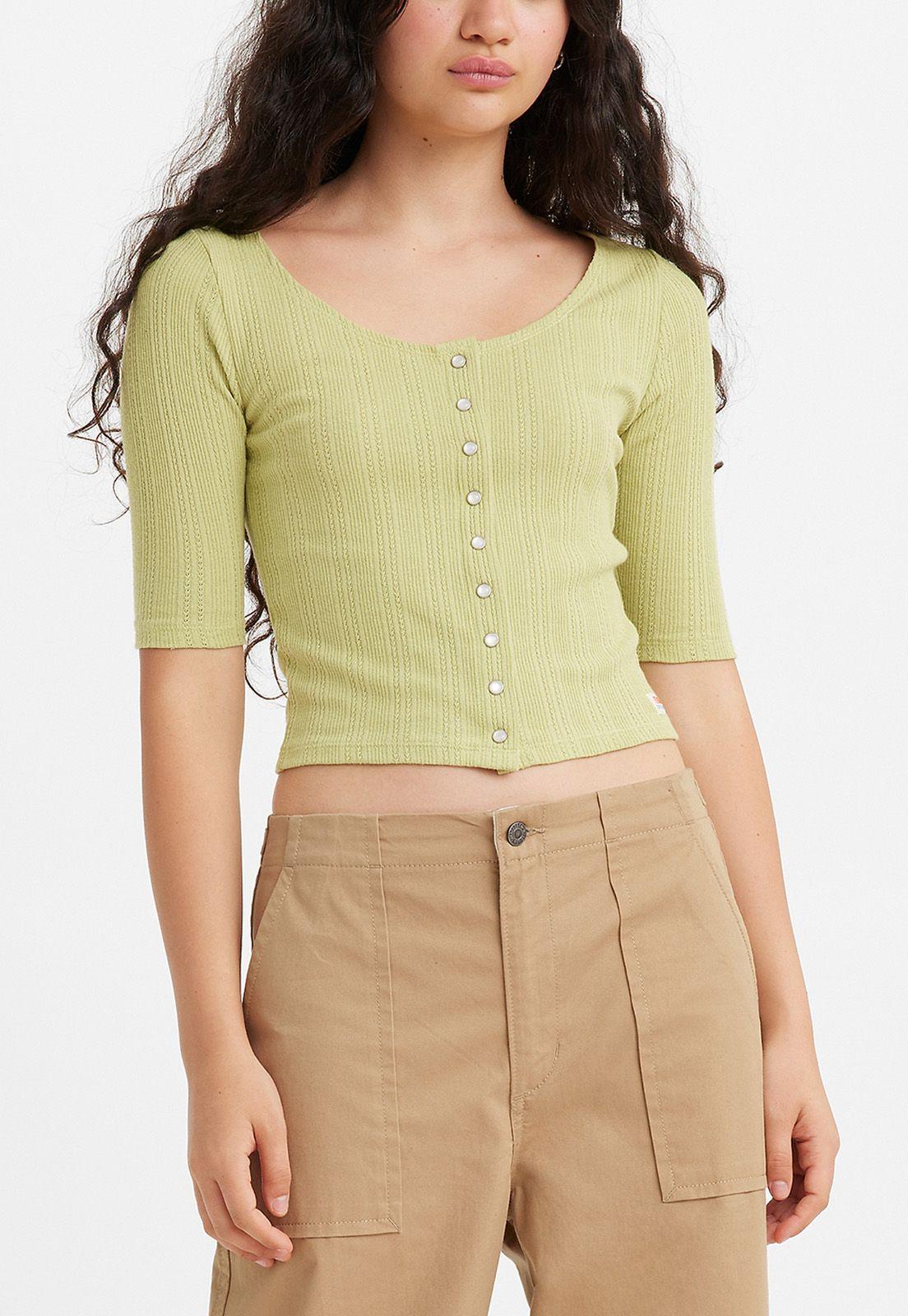 Polera Mujer  Dry Goods Pointelle Verde Levis A4769-0003-0