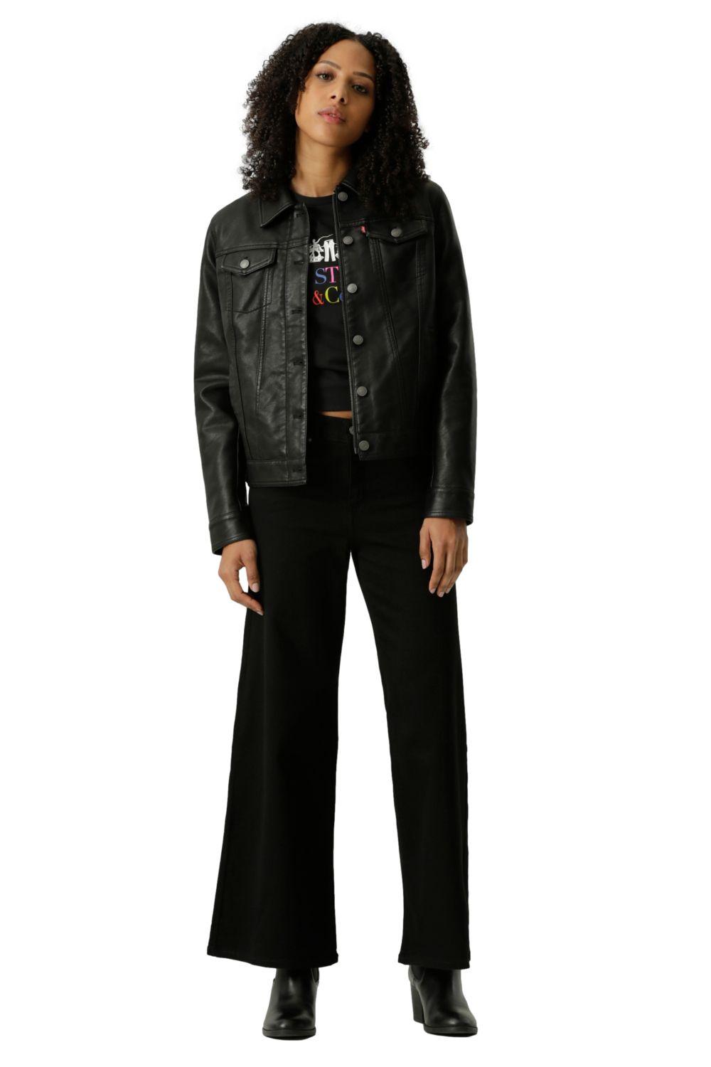 Chaqueta Mujer Faux Leather Trucker Negro Levis 59544-0599-3