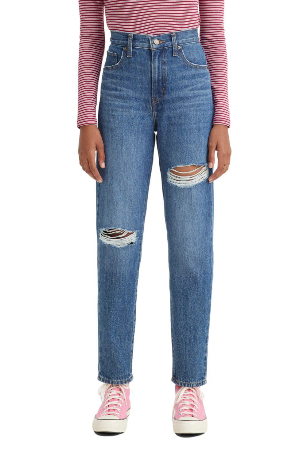Jeans Mujer High Waisted Mom Azul Levis 26986-0035-0
