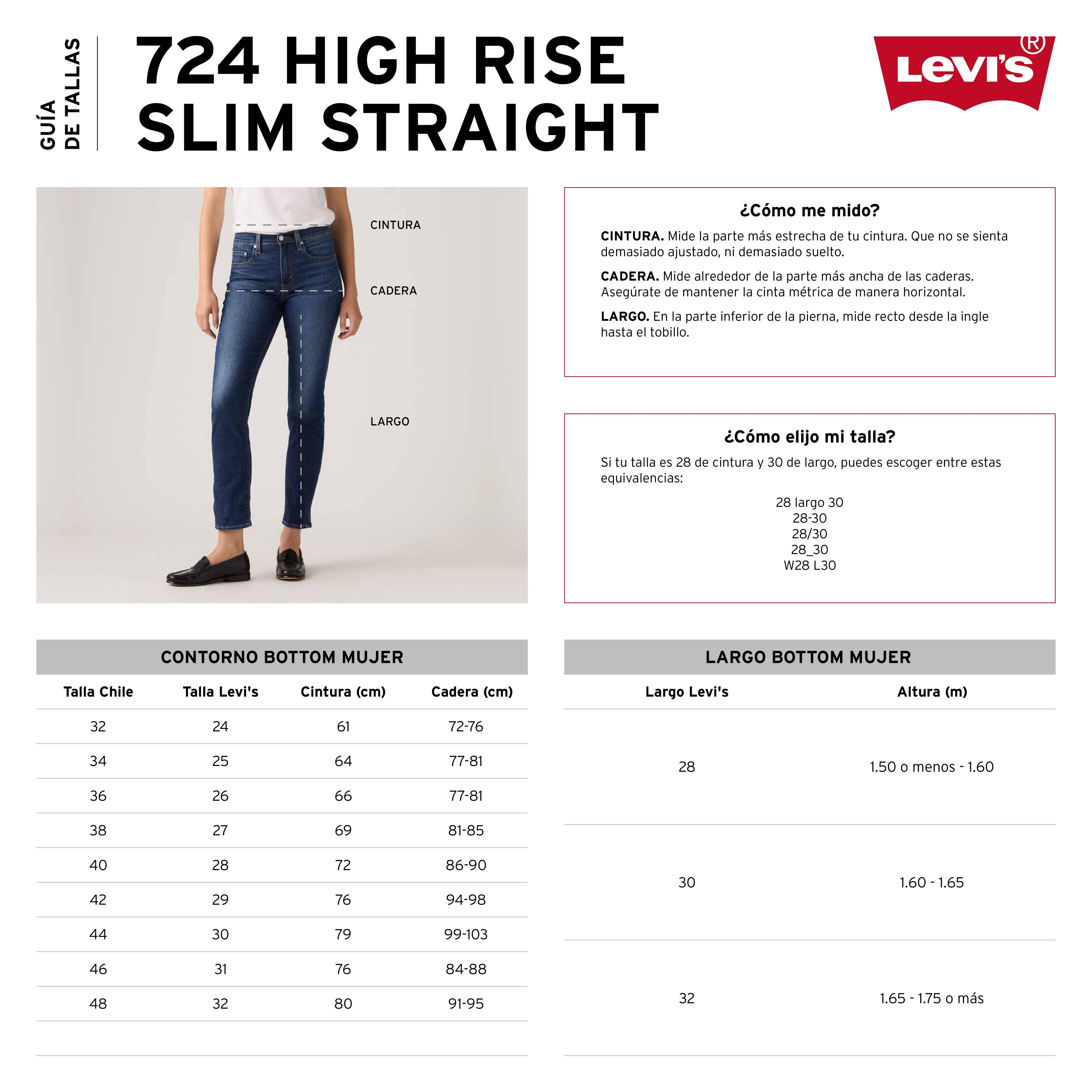 Jeans Mujer 724 High Rise Straight Azul Levis 18883-0456-5