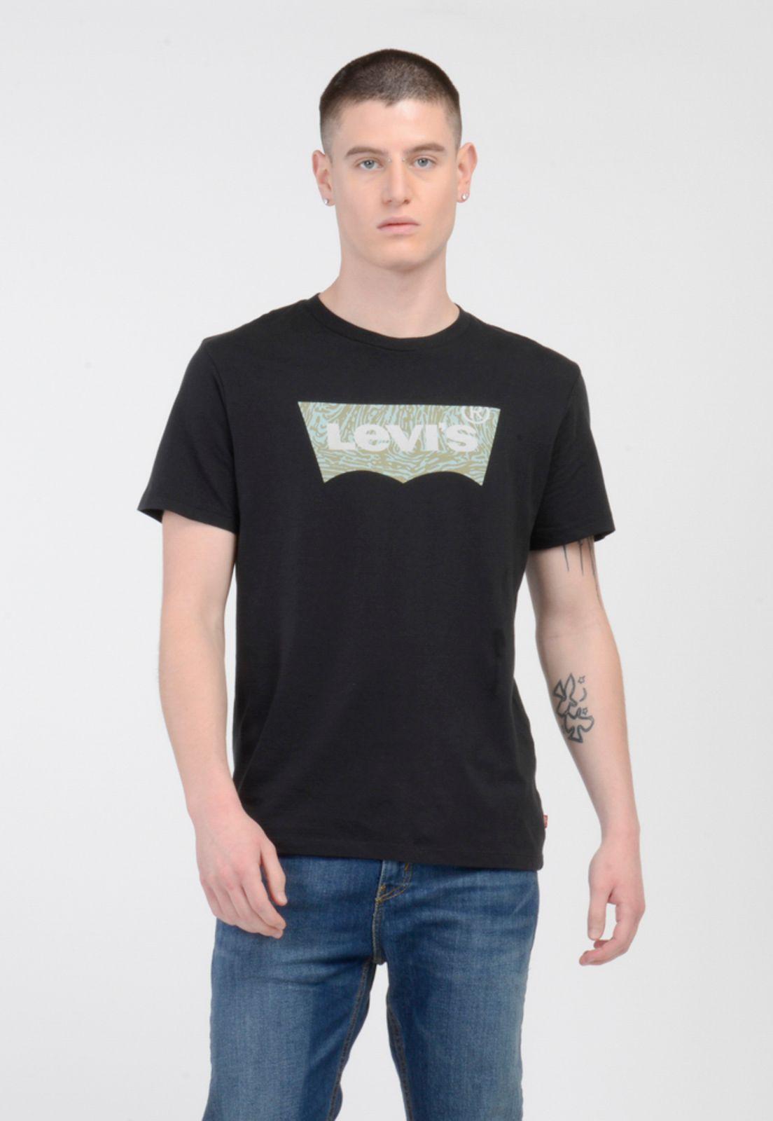 Polera Hombre Cuello Redondo Batwing Negra Levis 22491-0577-0