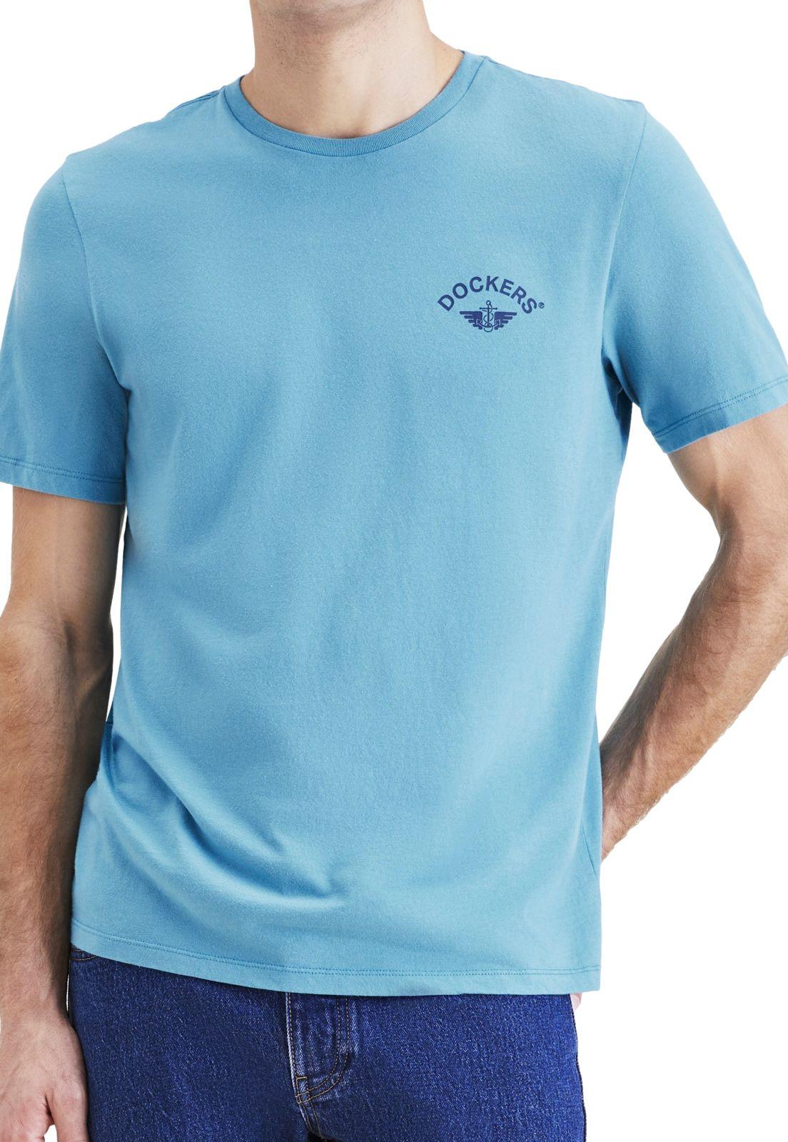 Polera Hombre Graphic Tee Slim Fit Celeste A1103-0176-1