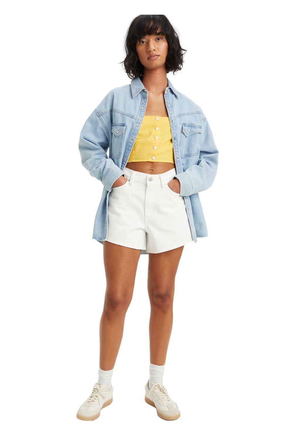 Shorts Mujer 80s Mom Short Blanco Levis A4695-0002-3