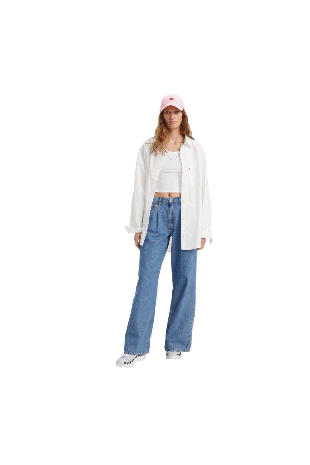 Jeans Mujer Baggy Dad Wide Leg Azul Levis A7455-0001-3