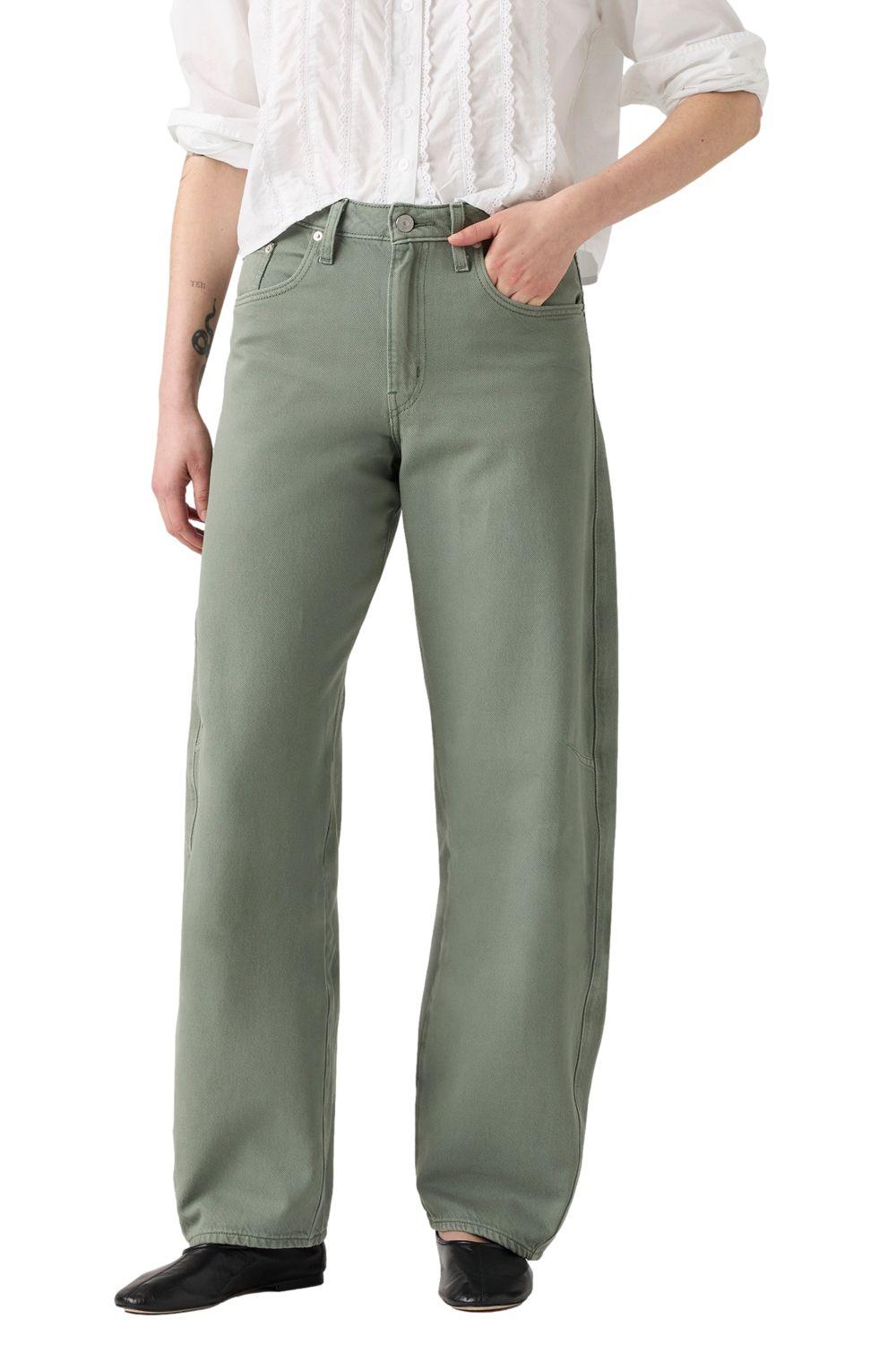 Jeans Mujer Baggy Dad Barrel Verde Levis 0039A-0008-0