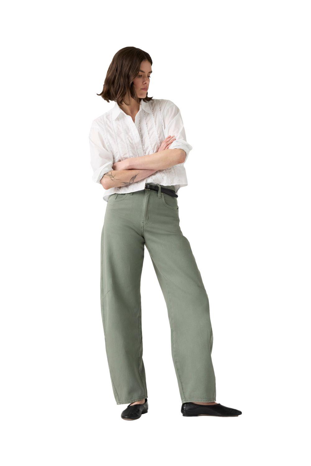 Jeans Mujer Baggy Dad Barrel Verde Levis 0039A-0008-3