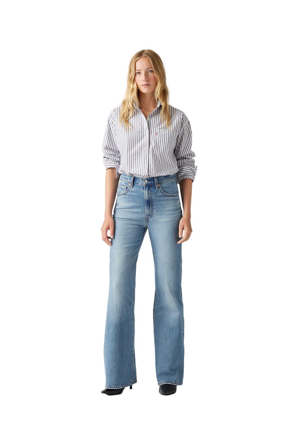 Jeans Mujer Ribcage Bells Celeste Levis A7503-0020-3