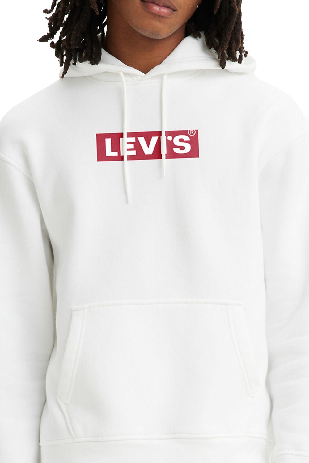 Polerón Hombre Hoodie Relaxed Blanco Levis 38821-0113-0