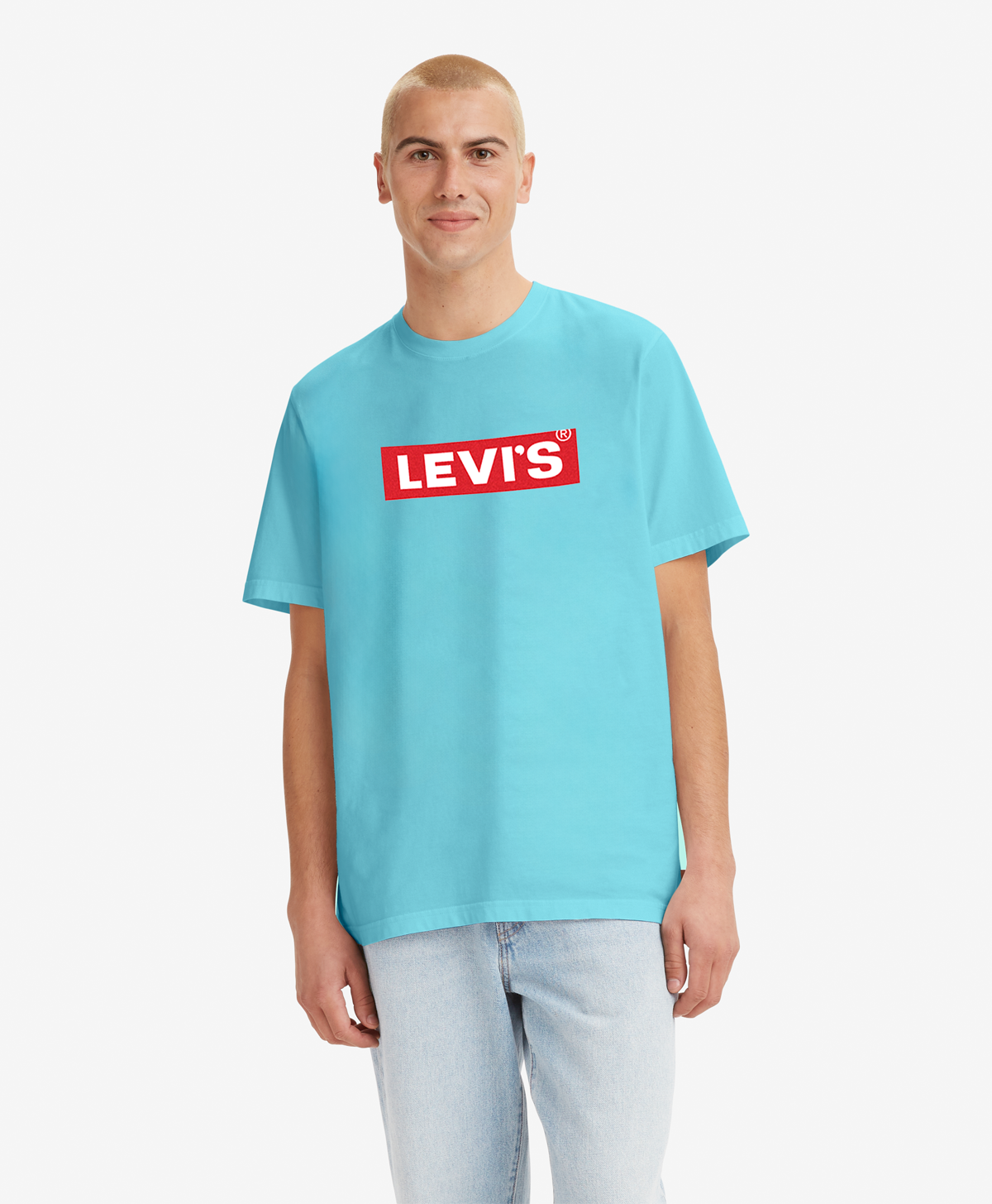 Polera Hombre Manga corta Gráfica Celeste Levis 16143-1199-0