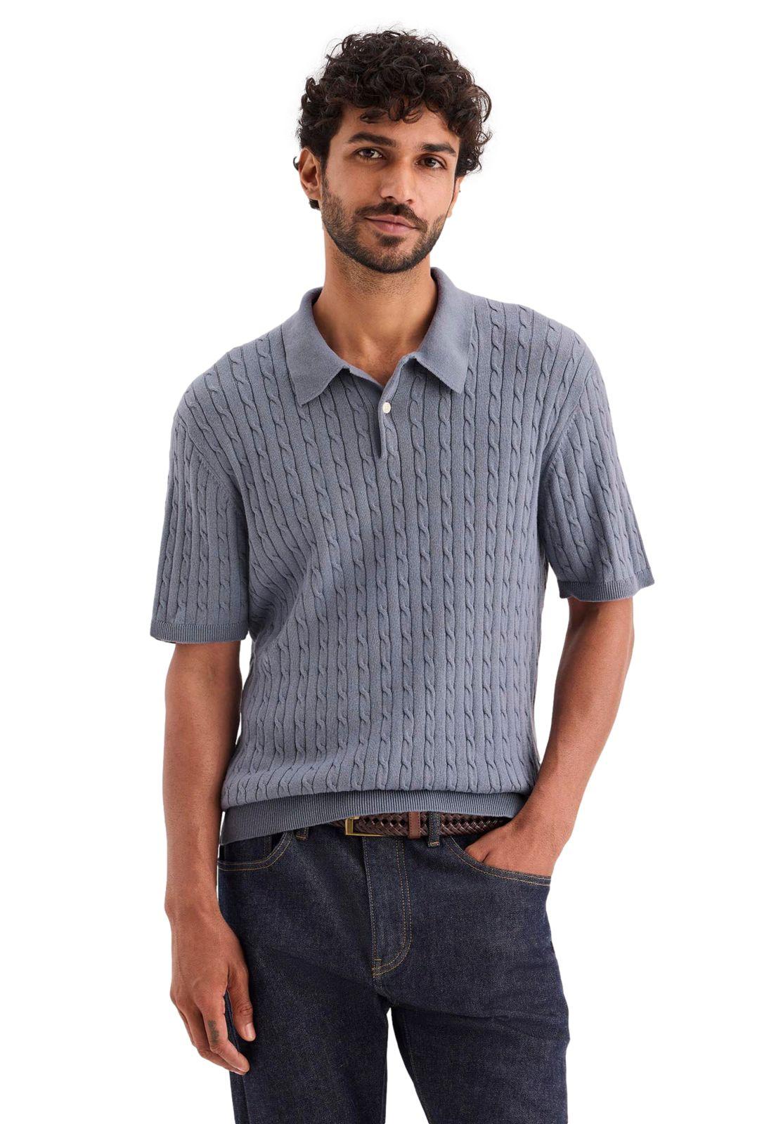 Sweater Hombre Polo Regular Fit Azul A0768-0015-0