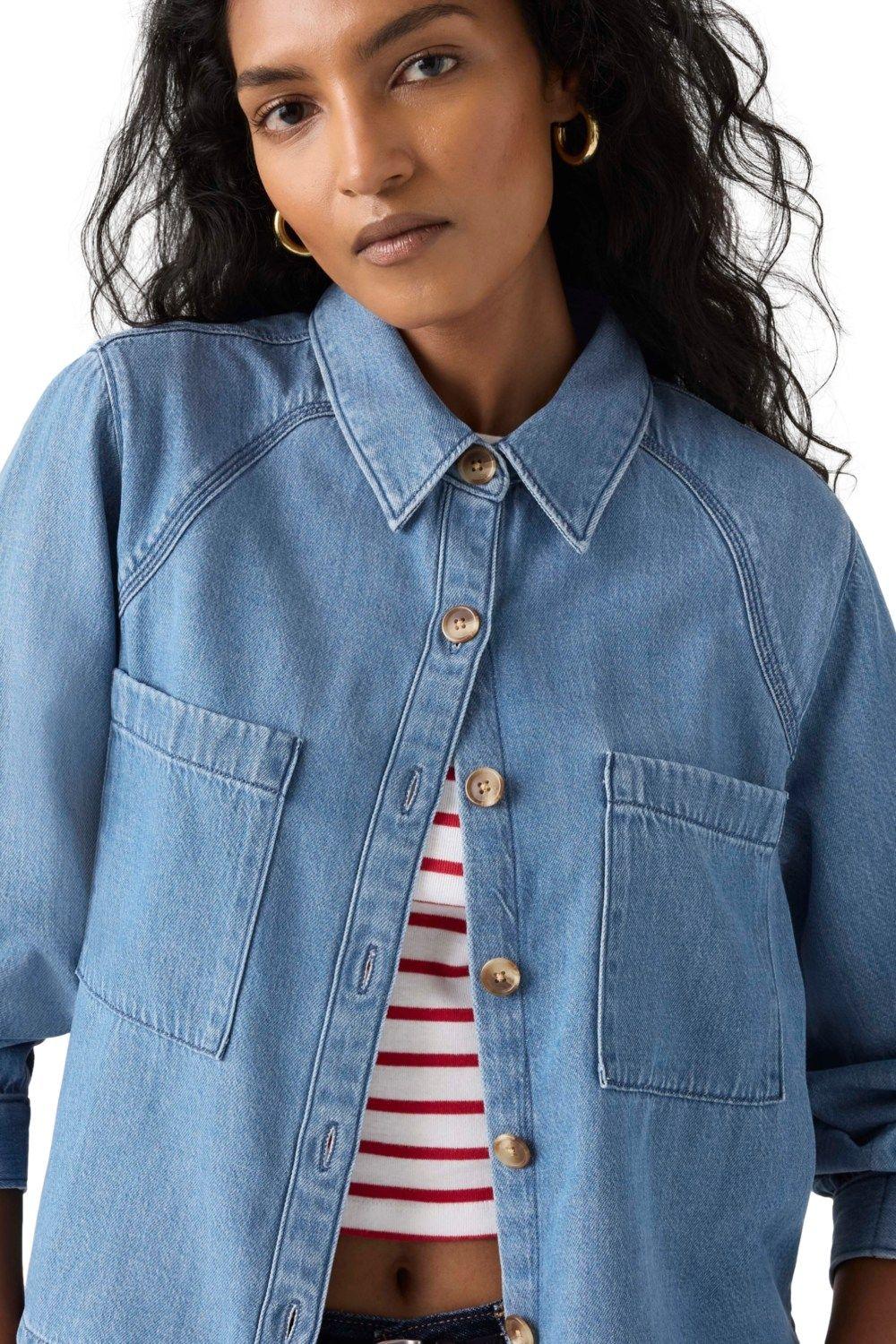 Blusa Mujer Tini Utility Shirt Azul Levis 005EV-0007-3