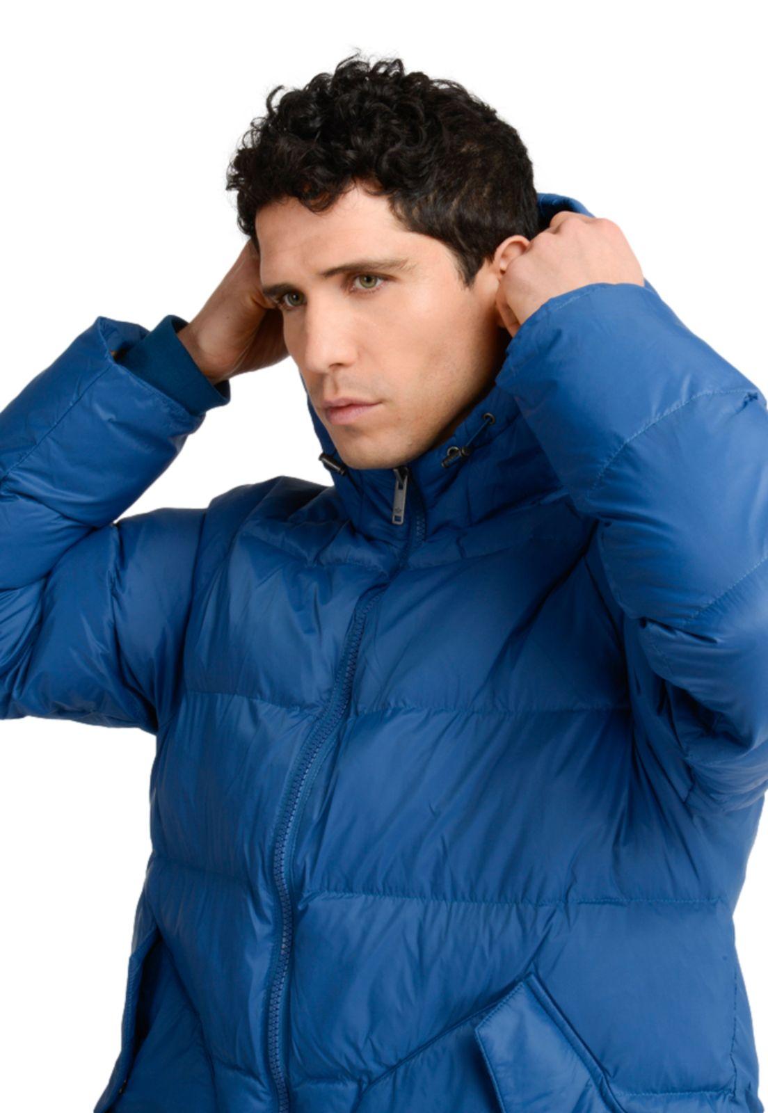 Chaqueta Hombre Nylon Packable Regular Fit Azul-3