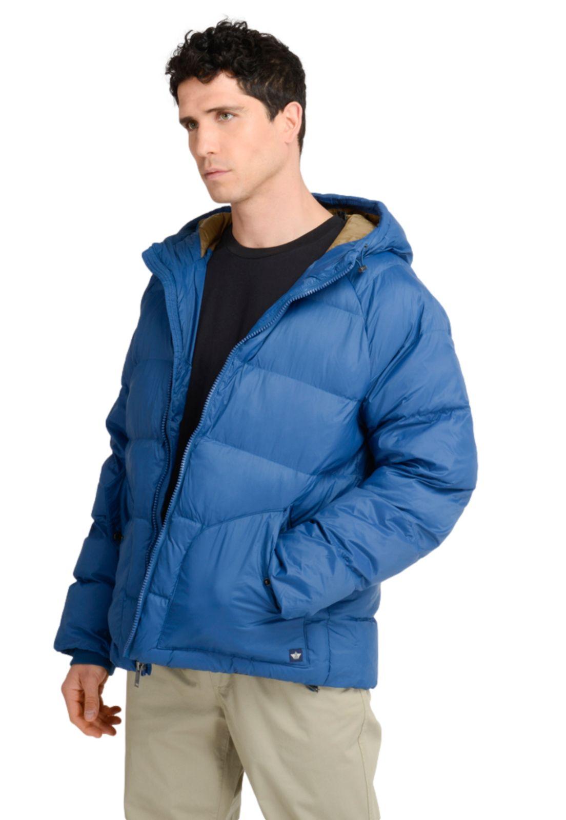 Chaqueta Hombre Nylon Packable Regular Fit Azul-1