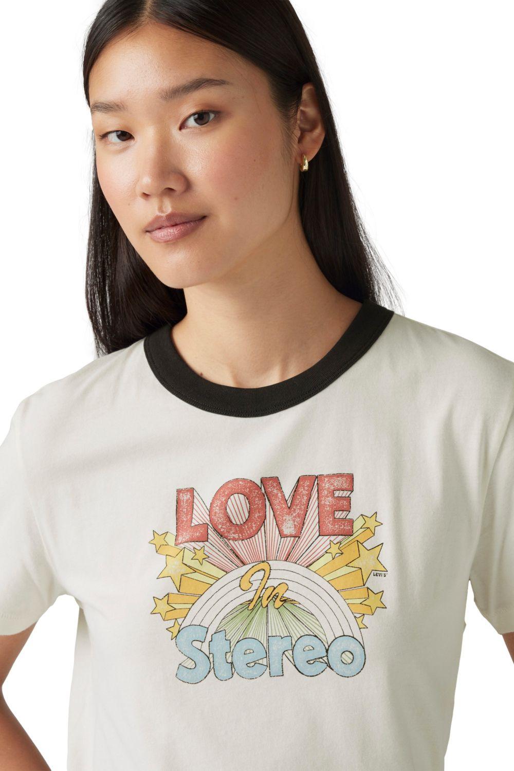 Polera Mujer Gr Iconic Ringer Tee Beige Levis 001IZ-0001-3